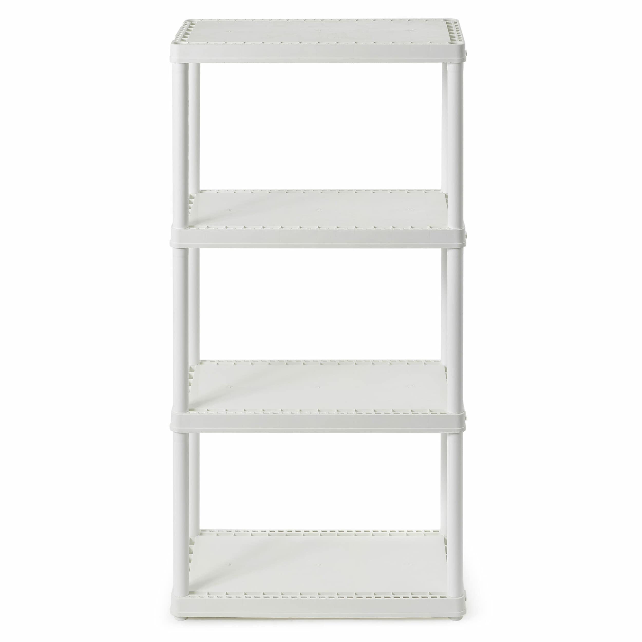 Gracious Living 4 Shelf Fixed Height Solid Light Duty Home Storage Unit
