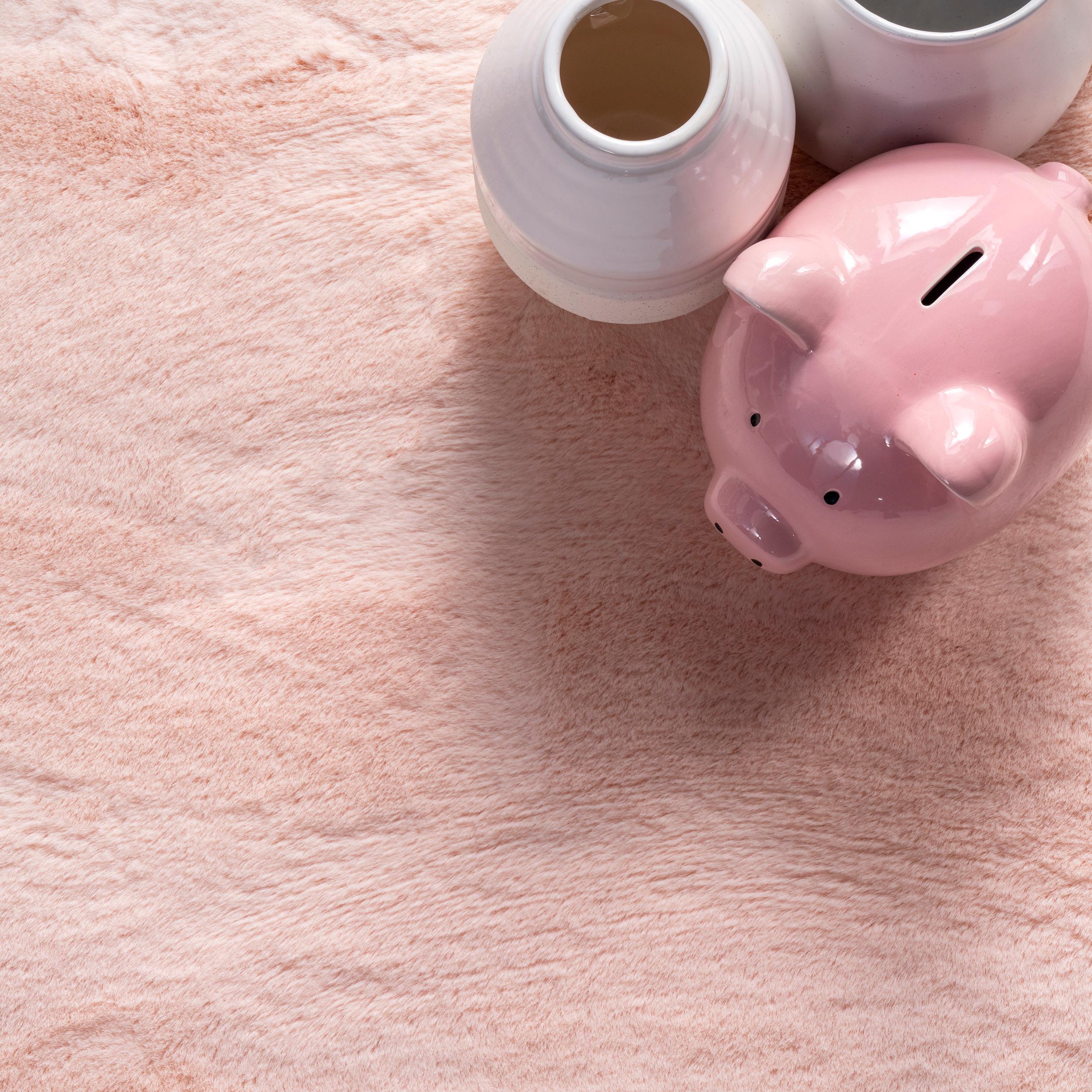 Nuloom Layne Soft Silky Faux Rabbit Fur Kitchen Runner Indoor Area Rug - Hallway, Entryway, 2' x 6', Pink