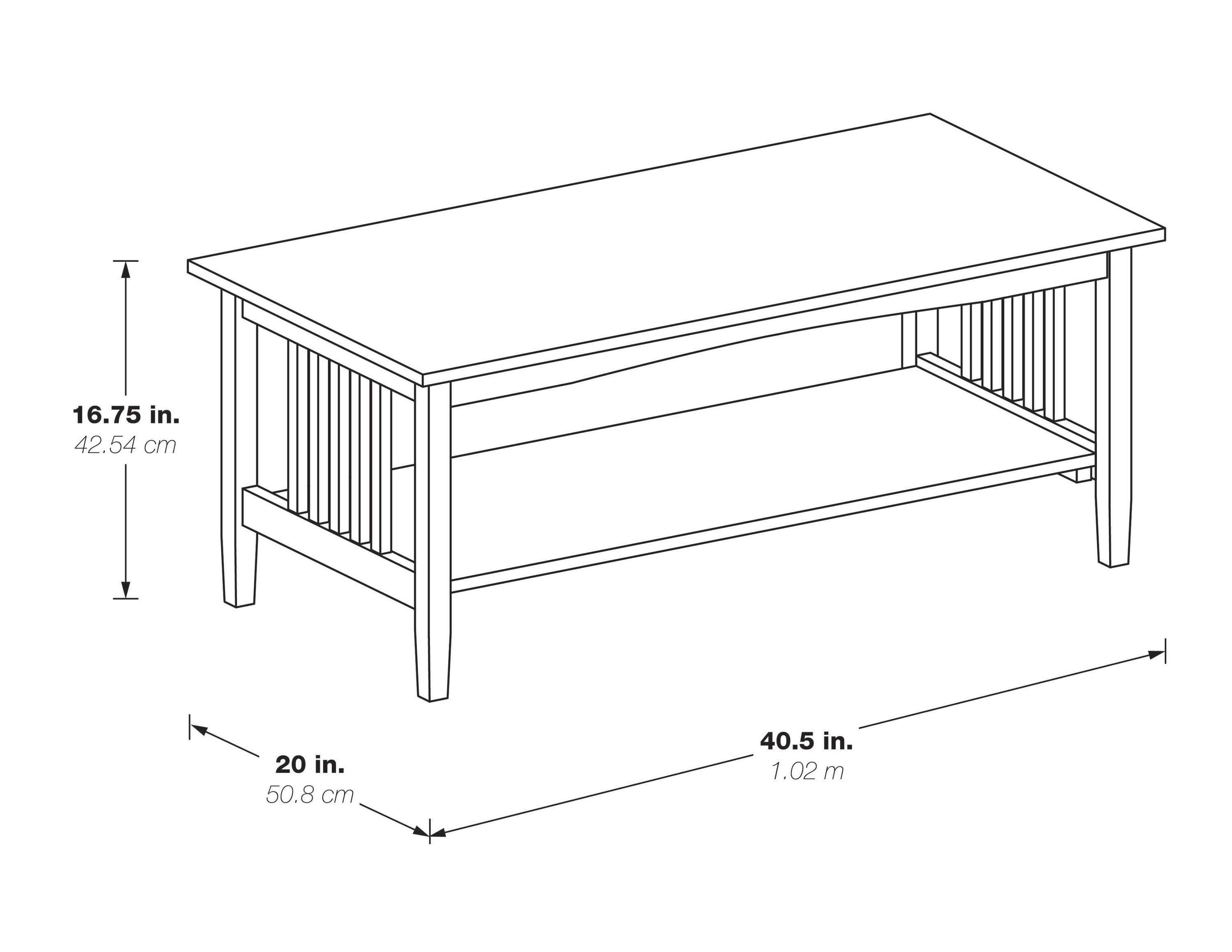 OSP Home Furnishings Sierra Coffee Table in Ash Finish