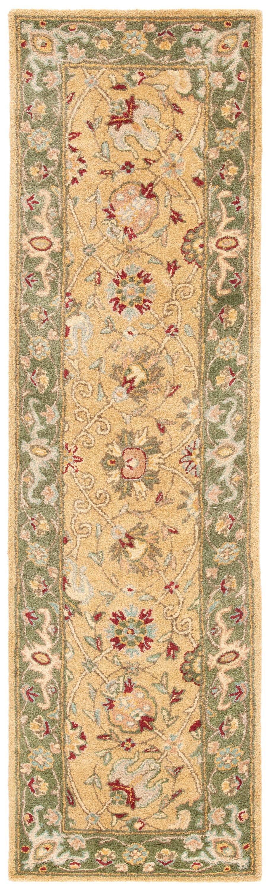 Antiquity AT21 Hand Tufted Indoor Runner Rug - Gold - 2'3"x8' - Safavieh