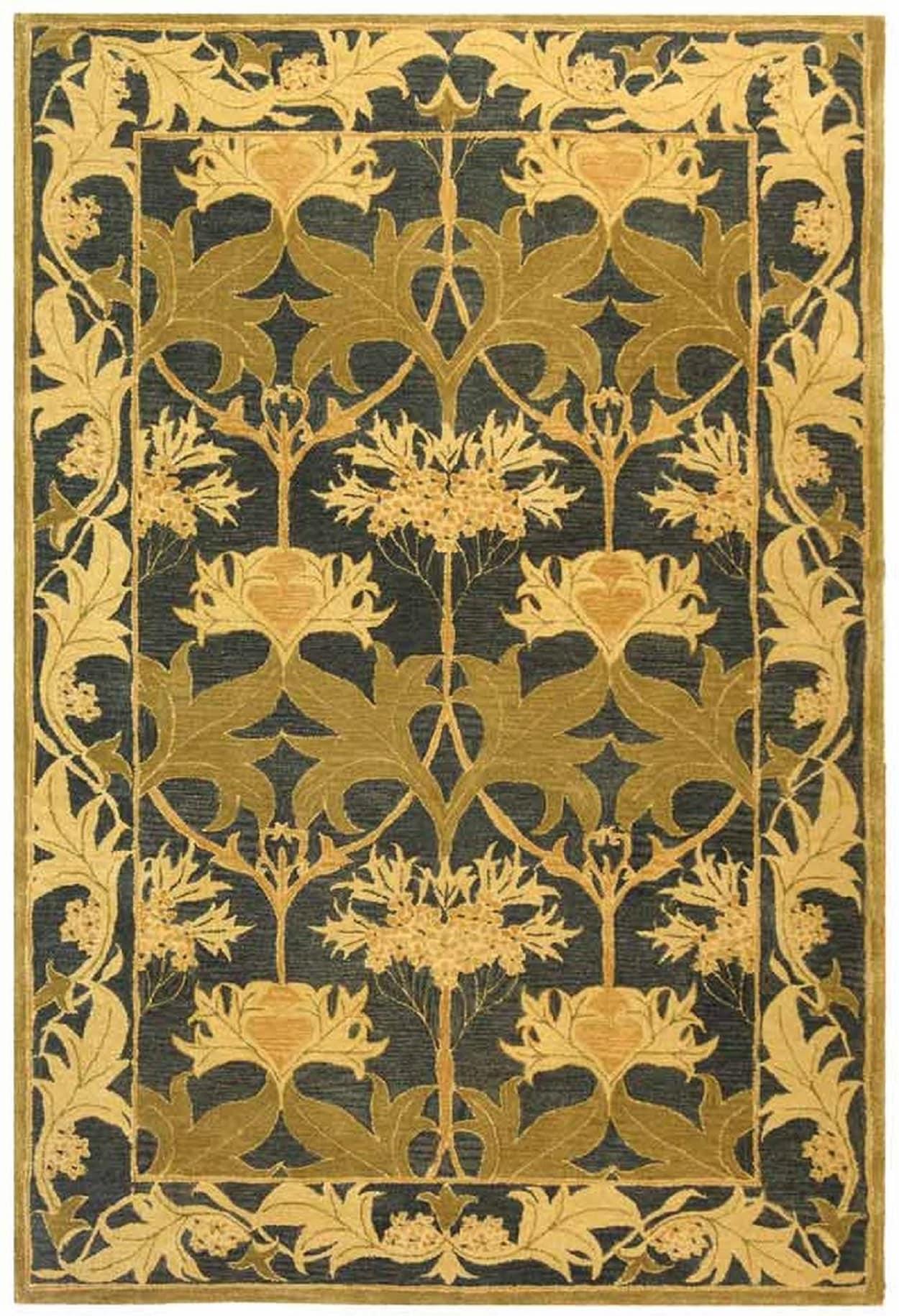 Anatolia AN541 Hand Tufted Indoor Area Rug - Navy/Sage - 8'x10' - Safavieh