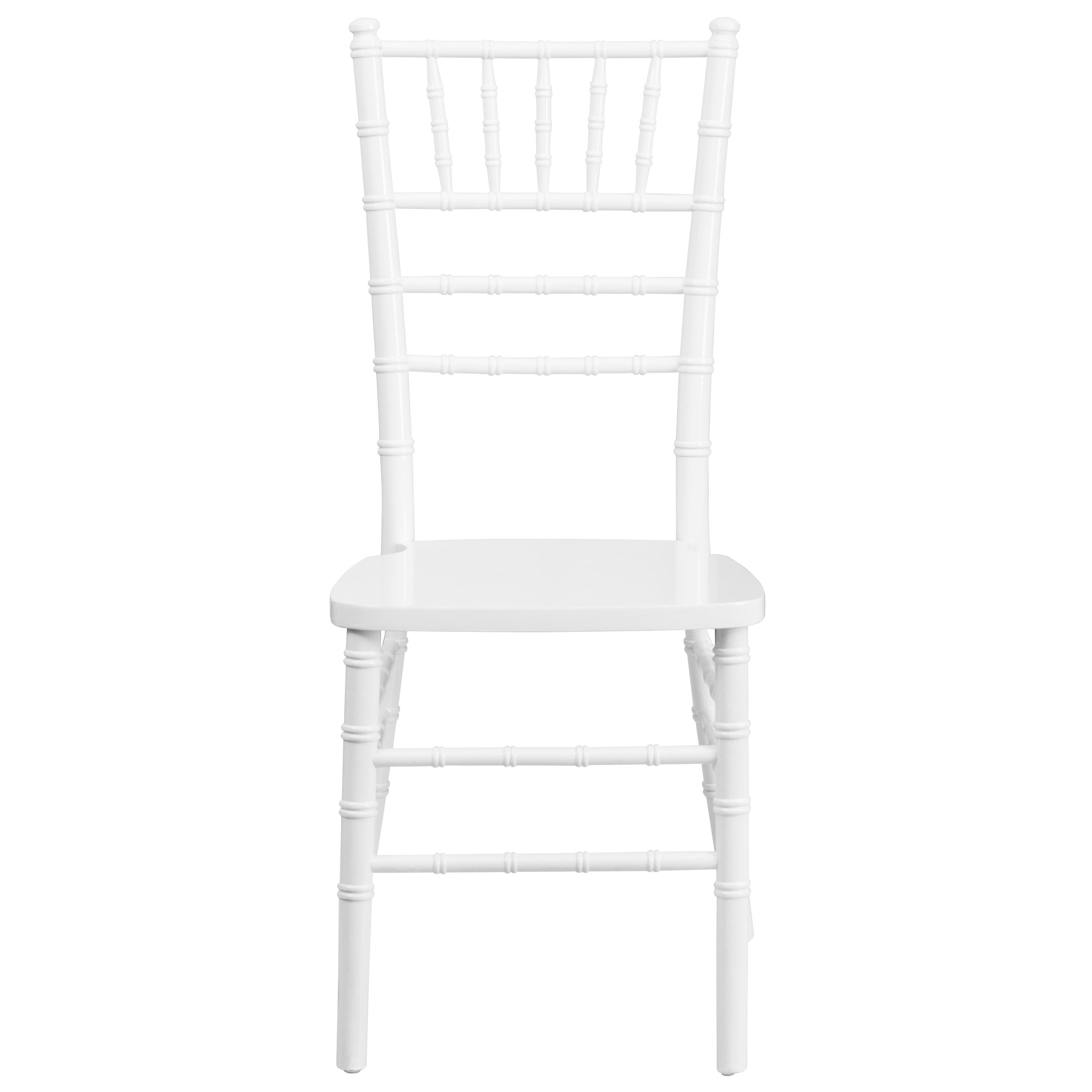 Flash Furniture HERCULES Series White Wood Chiavari Chair