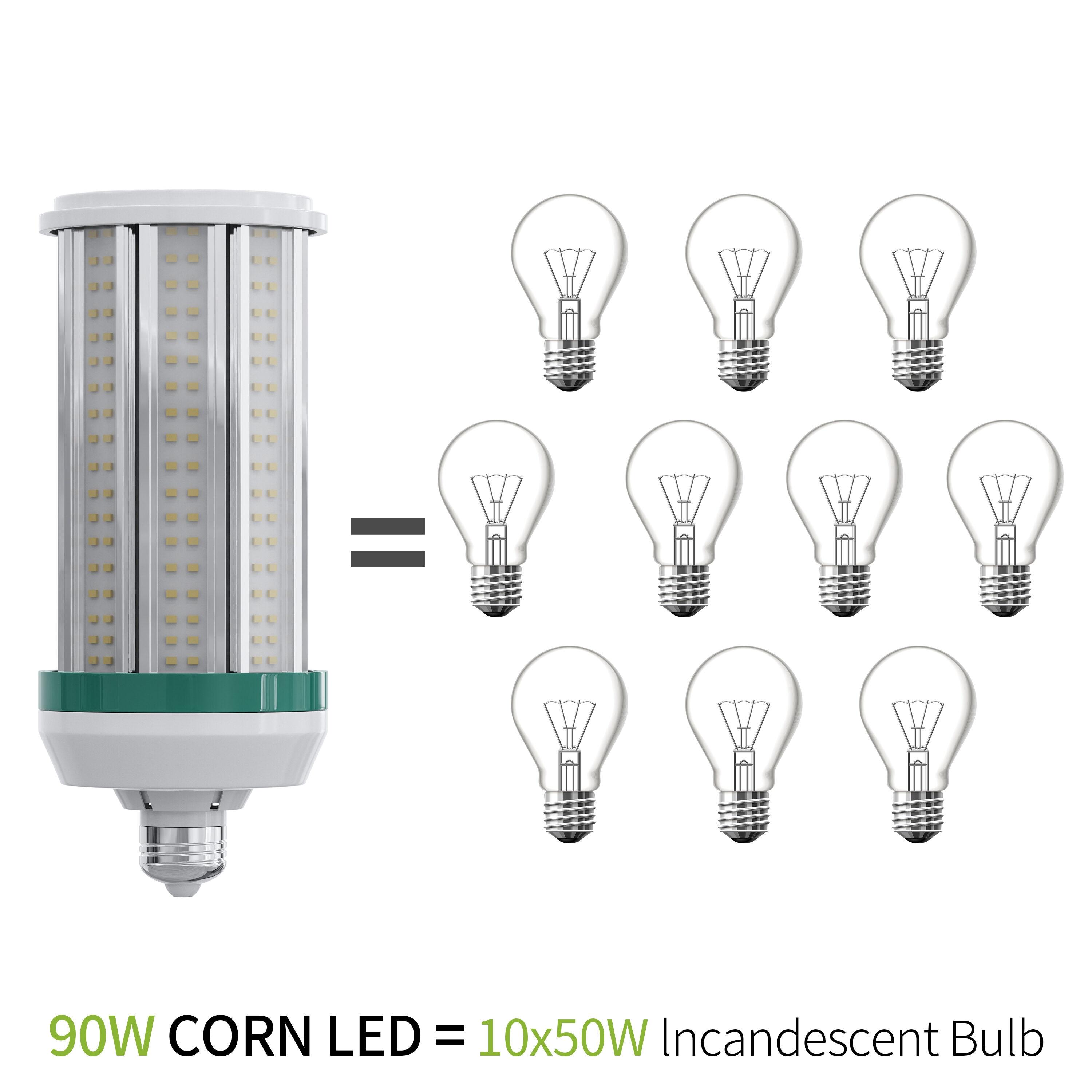 80W (500W Equivalent) LED Corn Light Bulb, 10000 Lumen E26/Medium (Standard) Base 5000K Daylight