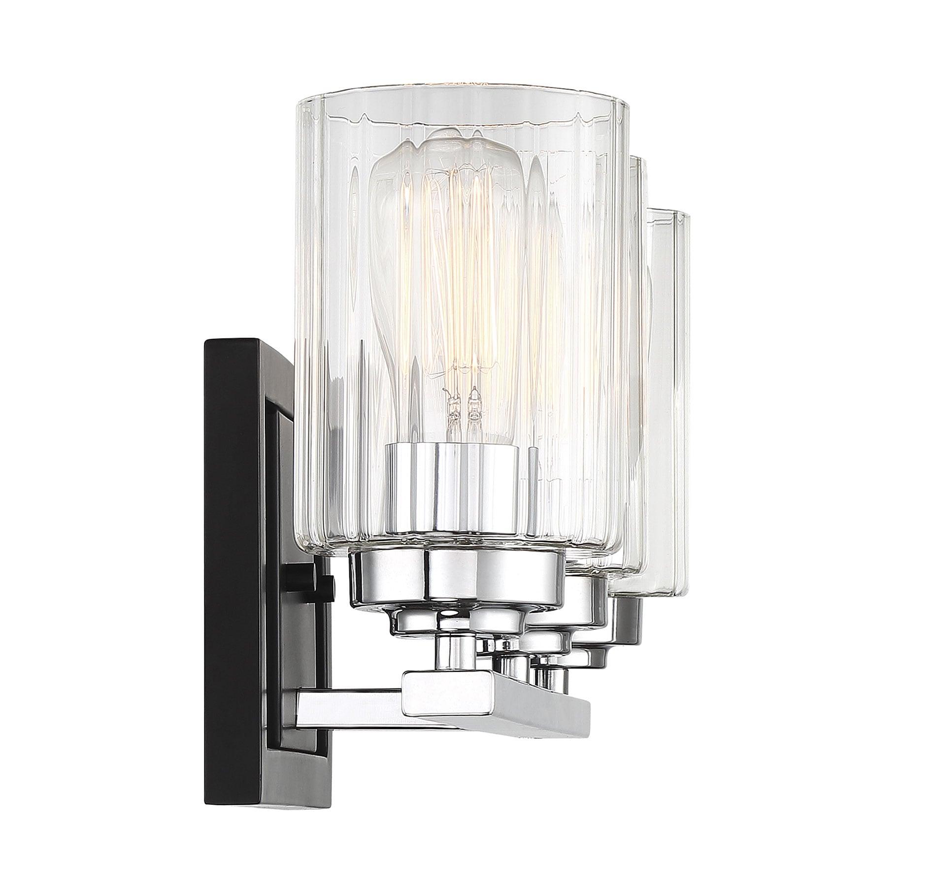 Savoy House Redmond 3 - Light Vanity in  Matte Black/Polished Chrome
