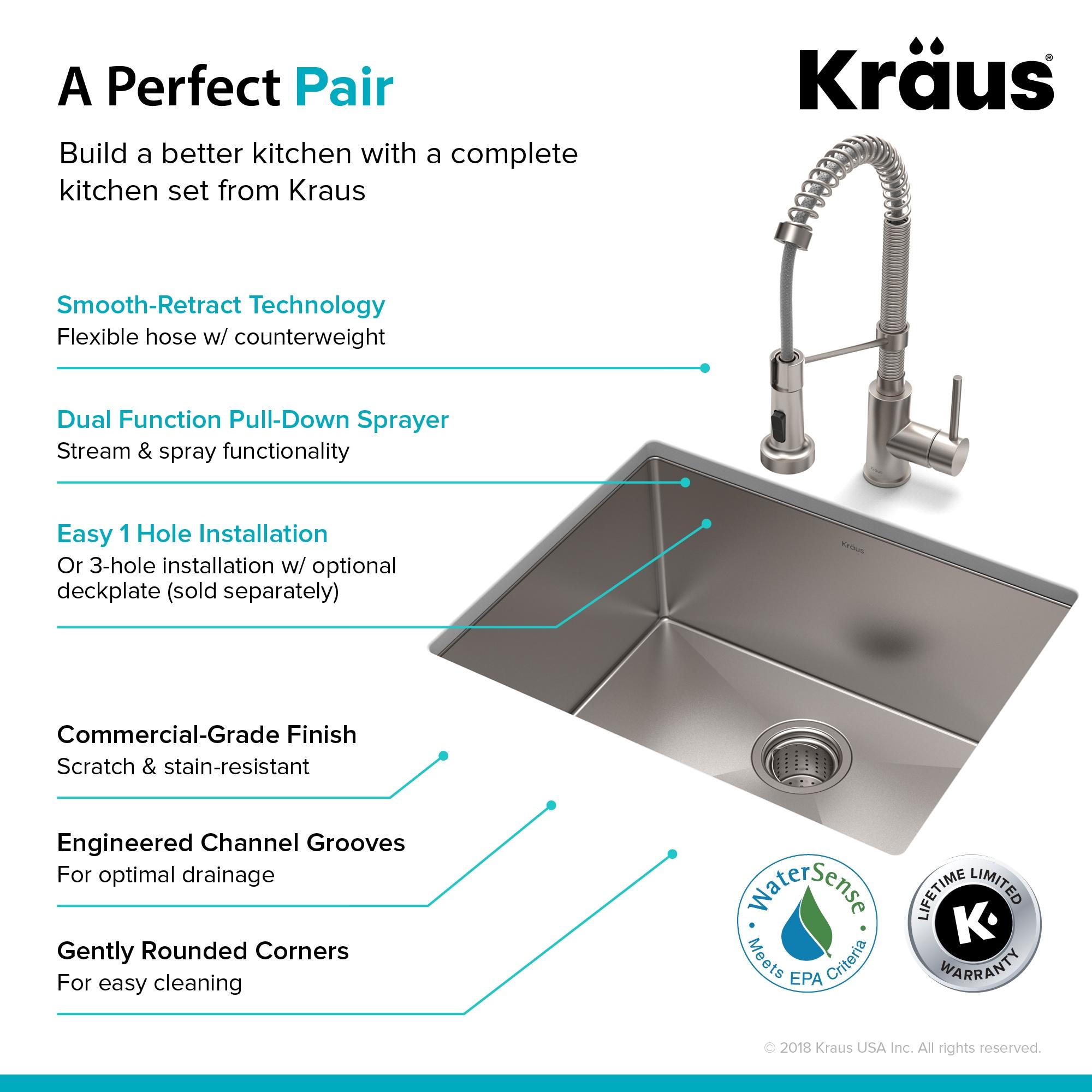 Standart PRO™ 23" L x 18" W Undermount Kitchen Sink with Faucet