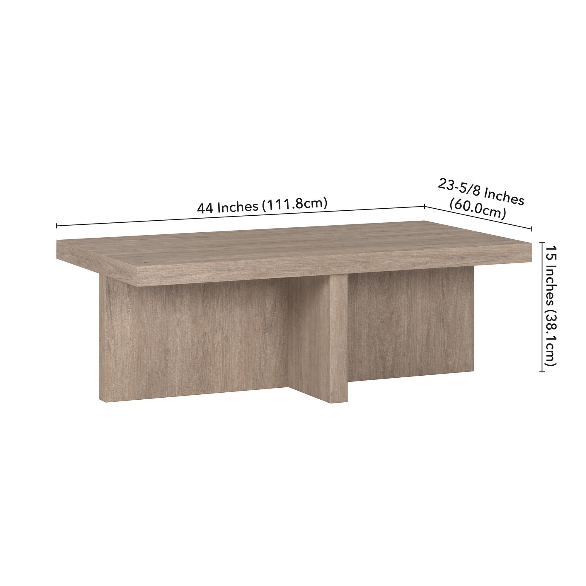 Evelyn&Zoe Contemporary Durable Rectangular Medium Density Fiberboard, Antiqued Gray Oak