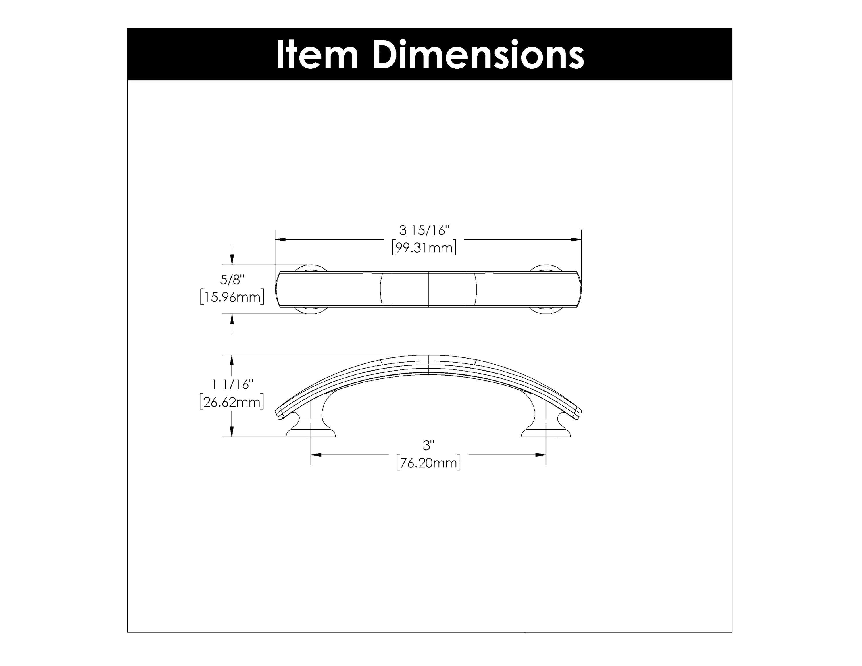 Hickory Hardware American Diner Collection Pull - Transitional, Traditional Hardware for Drawers & Cabinets (Set of 10)