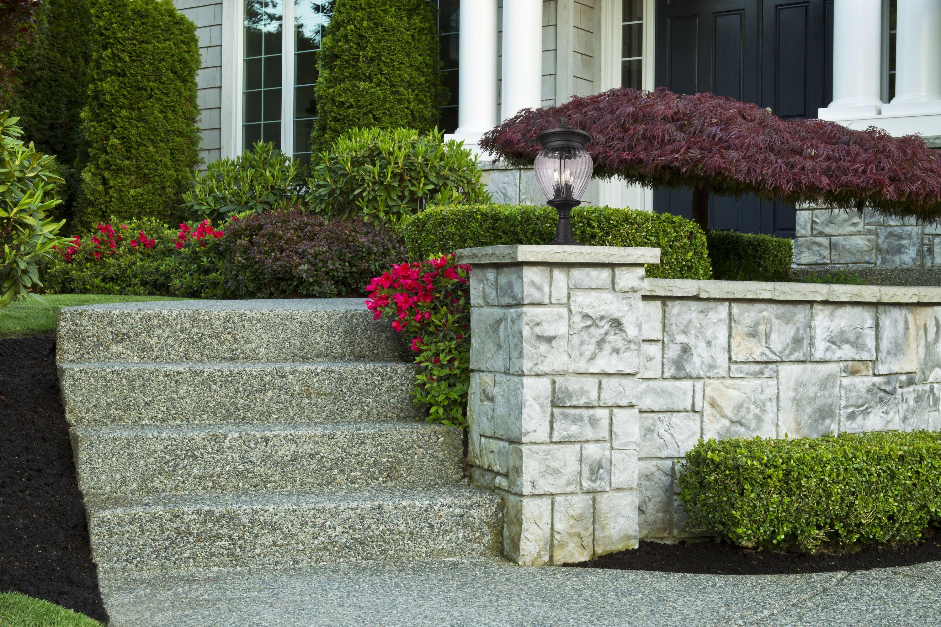 Z-Lite Davina 4 Light Outdoor Pier Mounted Fixture in Black