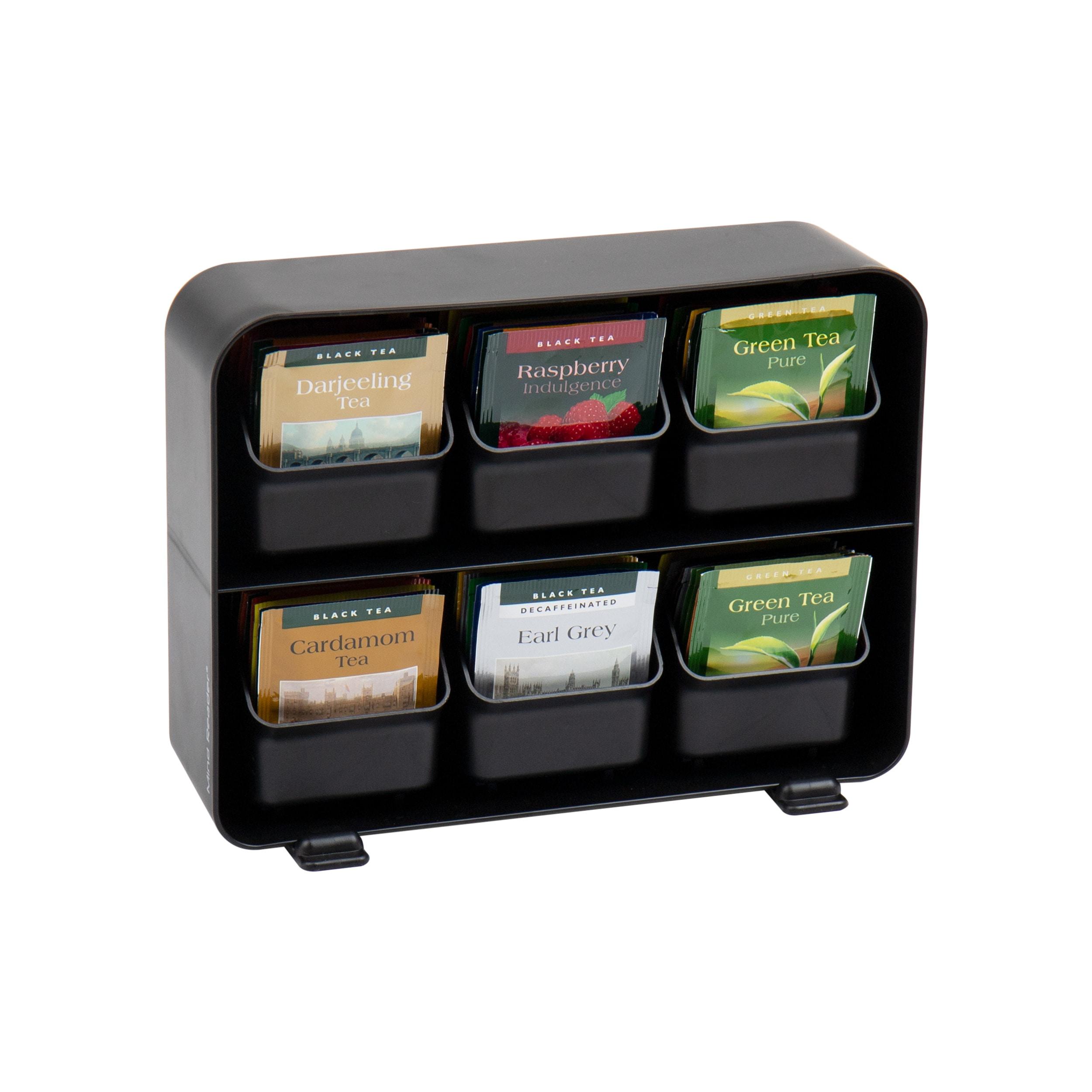 Mind Reader Mind Reader Tea Bag Organizer, Tea Station Organizer, Countertop Storage, Kitchen, Plastic, 10.25"L x 3.25"W x 7.75"H