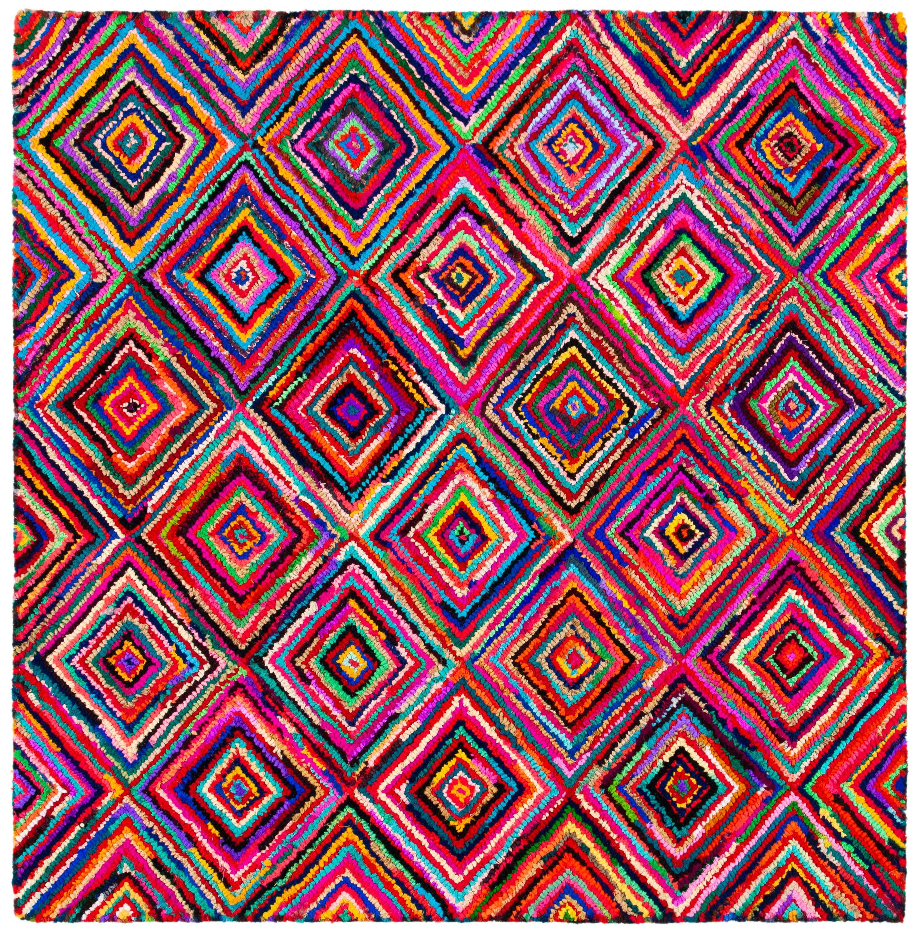 Nantucket NAN317 Hand Tufted Area Rug - Multi - 8'x8' - Safavieh.