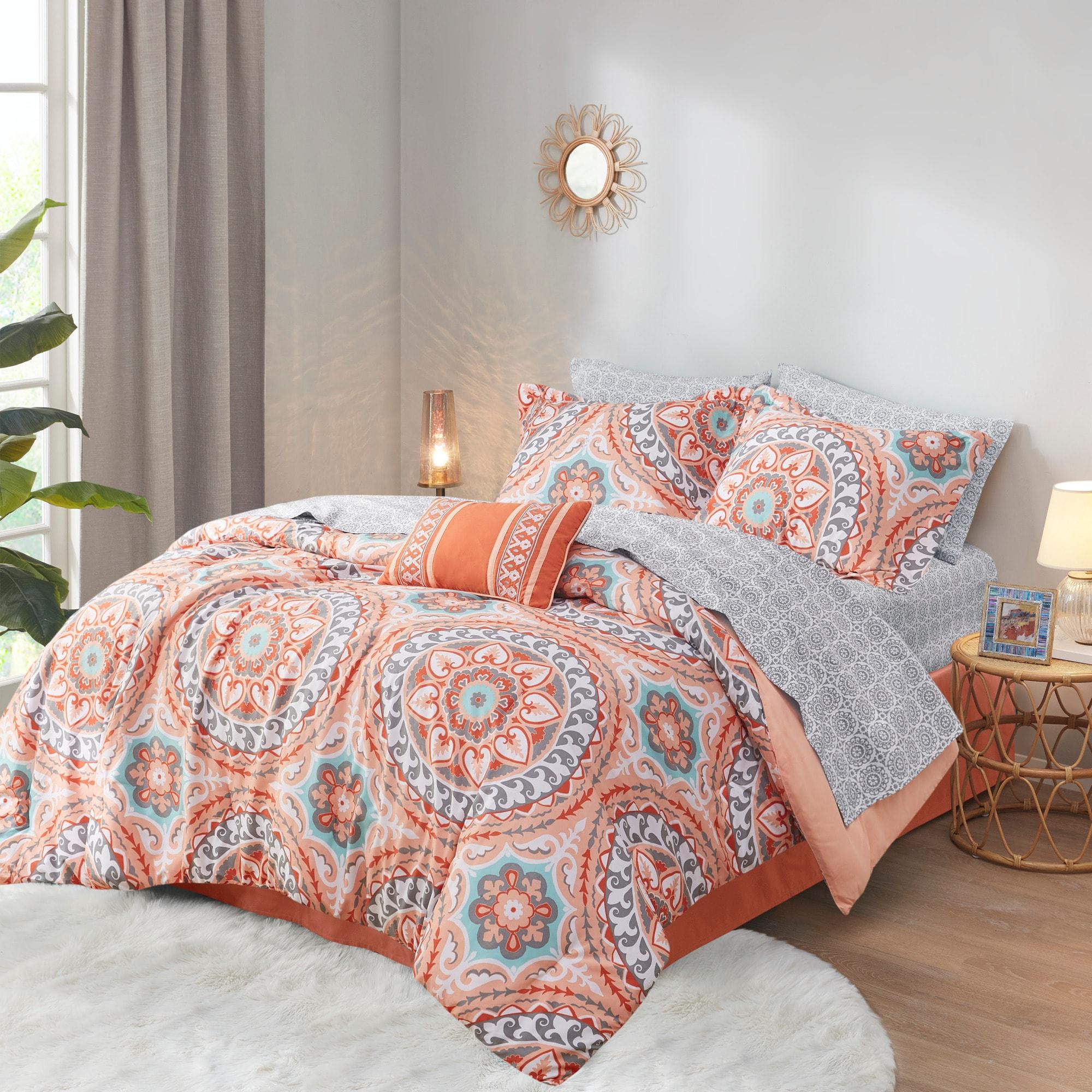 Estrin 9 PC Comforter Set with Cotton Bed Sheets