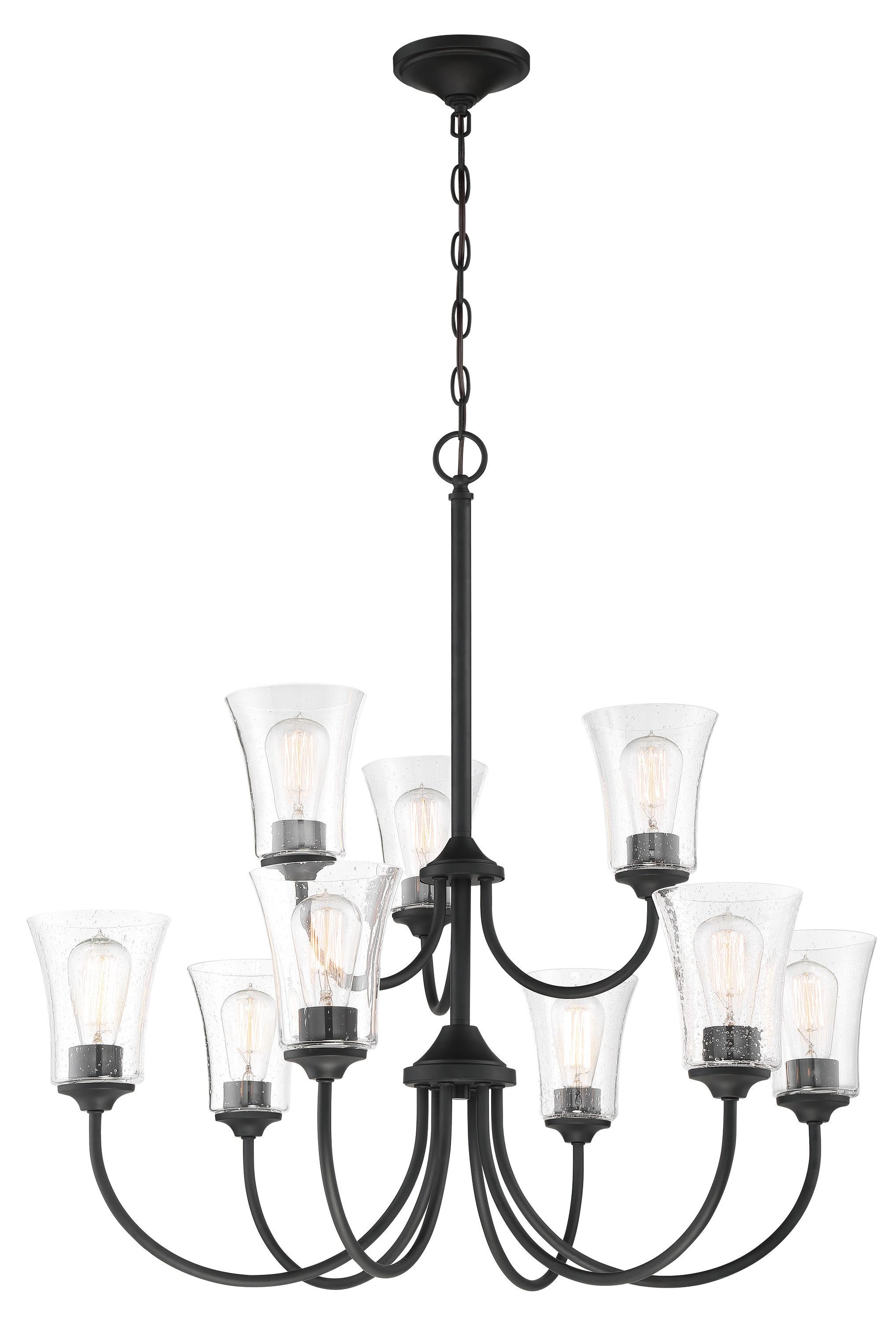 Craftmade Lighting Gwyneth 3 - Light Chandelier in  Flat Black