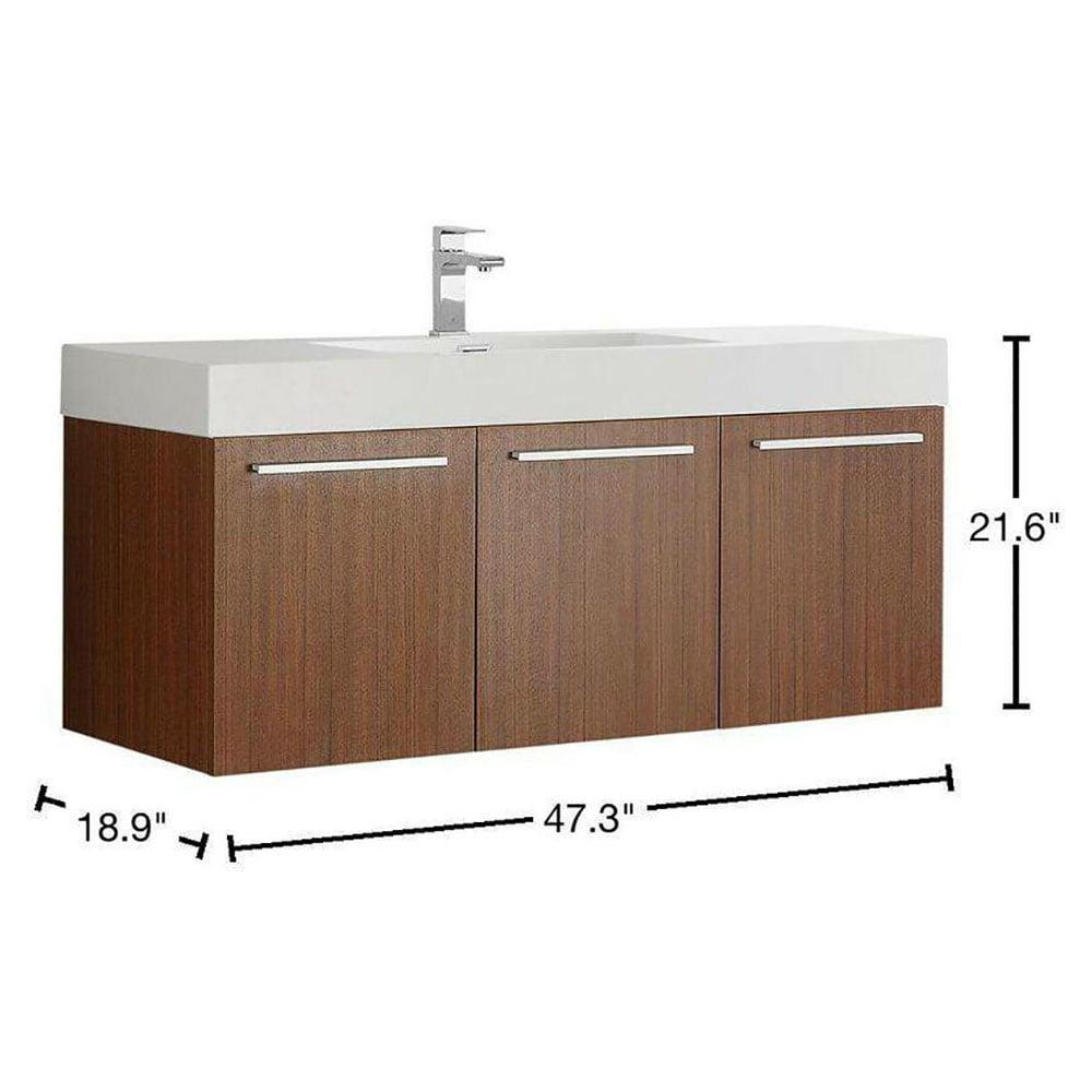Vista 47" Wall-Mounted Single Sink Bathroom Vanity Set