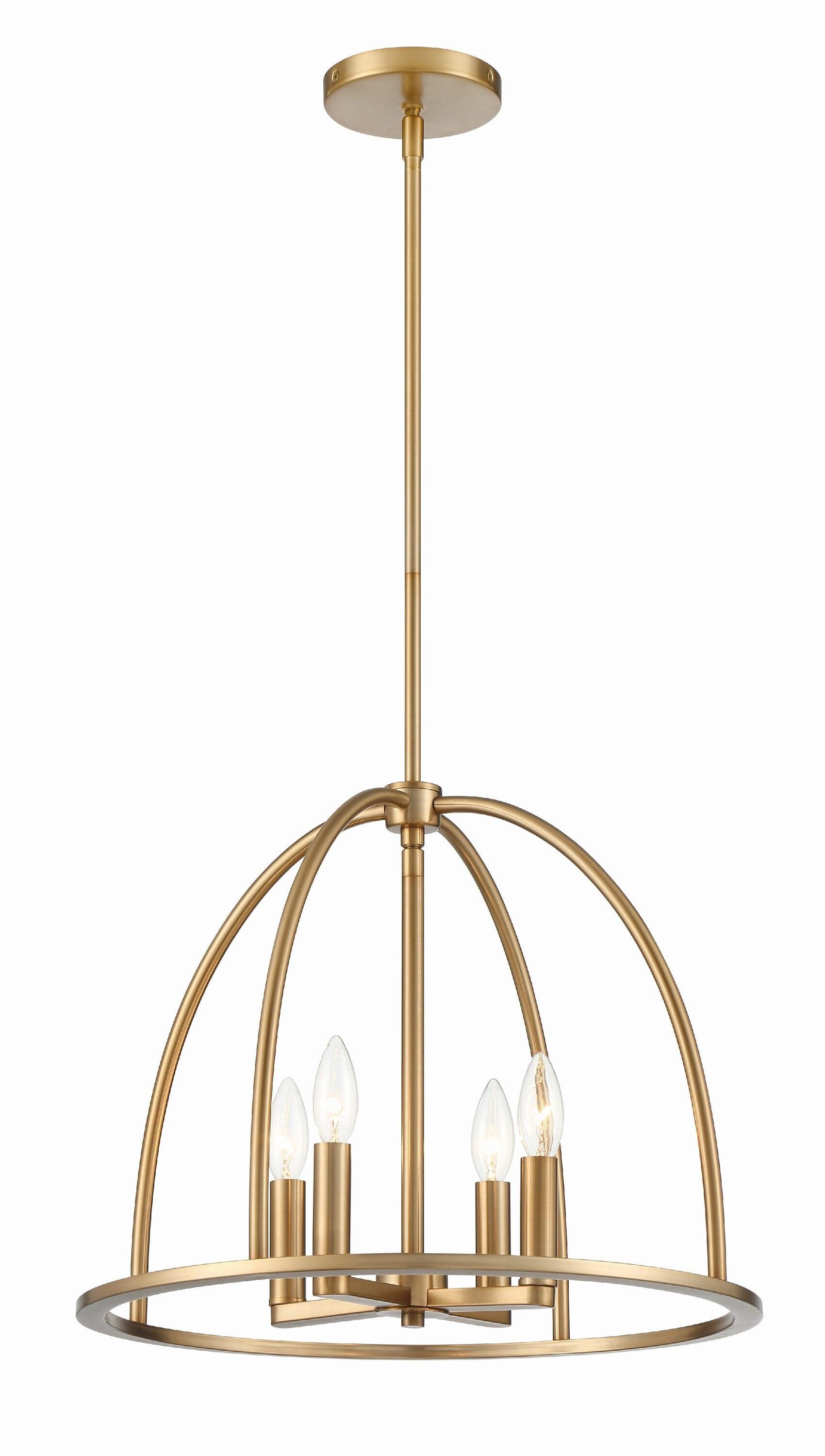 Crystorama Lighting Abbott 4 - Light Chandelier in  Vibrant Gold