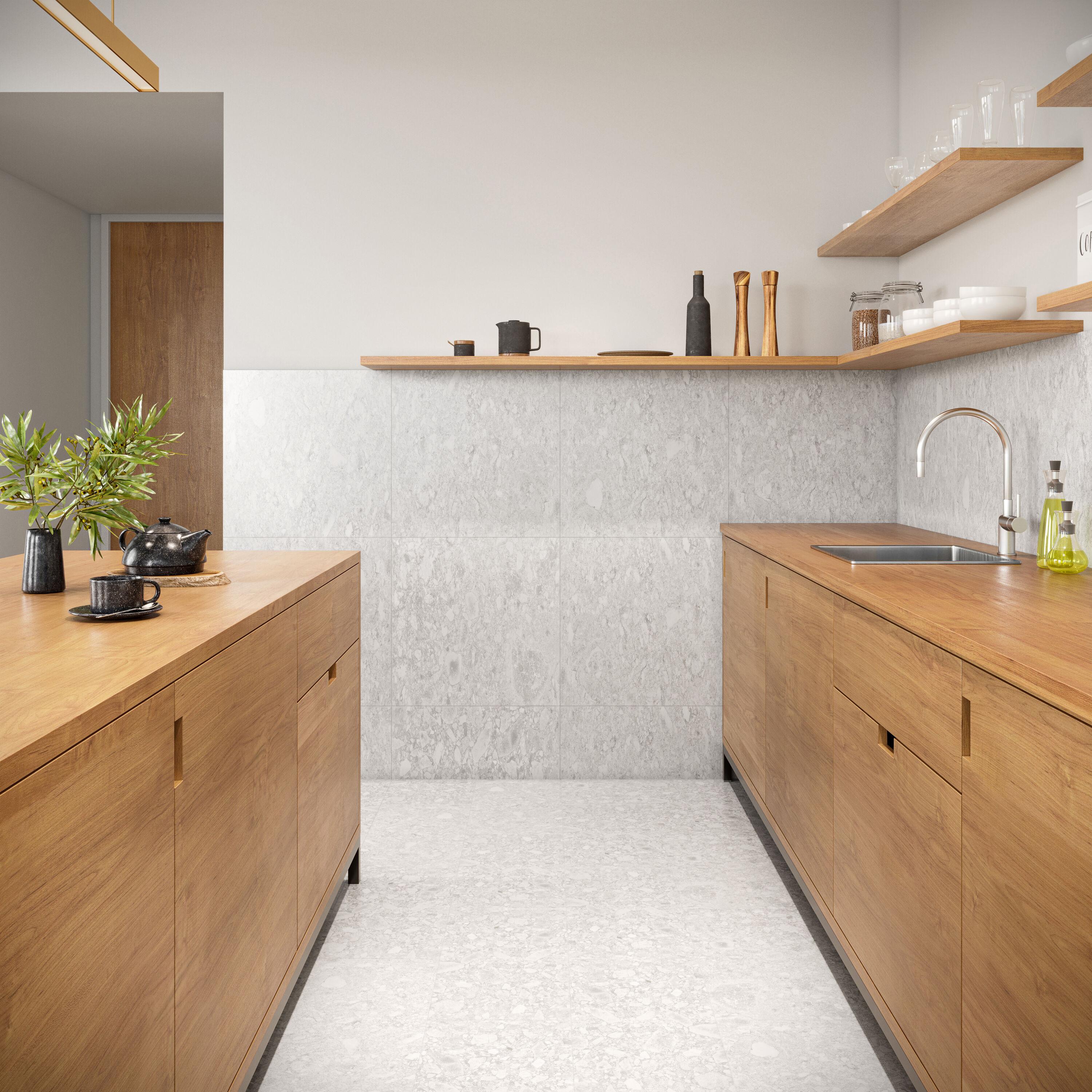 Stonehenge Rizzo LVT 12MIL 12" W x 24" L Terrazzo Look Glue Down Luxury Vinyl Tile