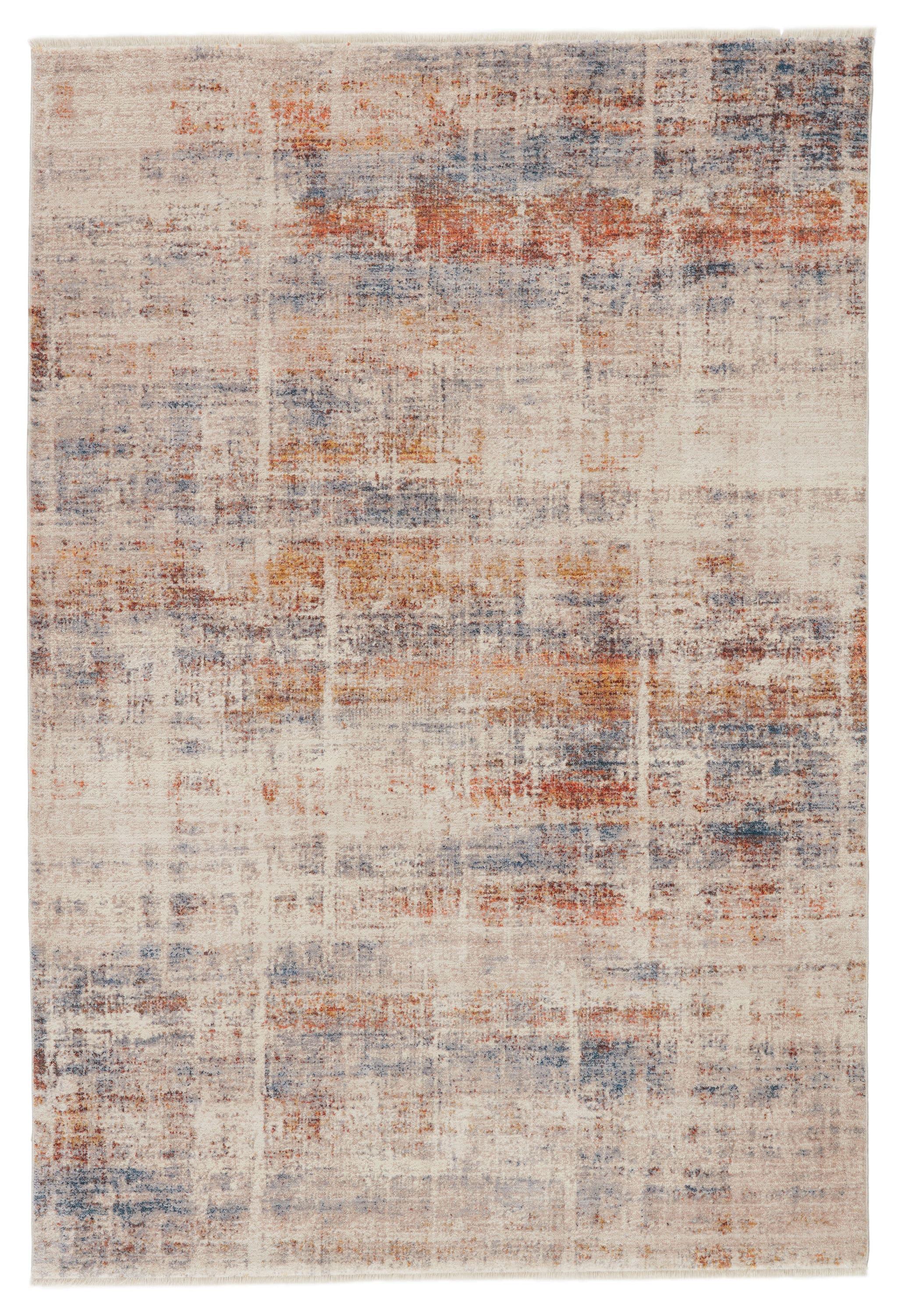 8'x10' Aerin Abstract Area Rug White - Jaipur Living: Contemporary Living Room Rug, Medium Pile, Machine Made