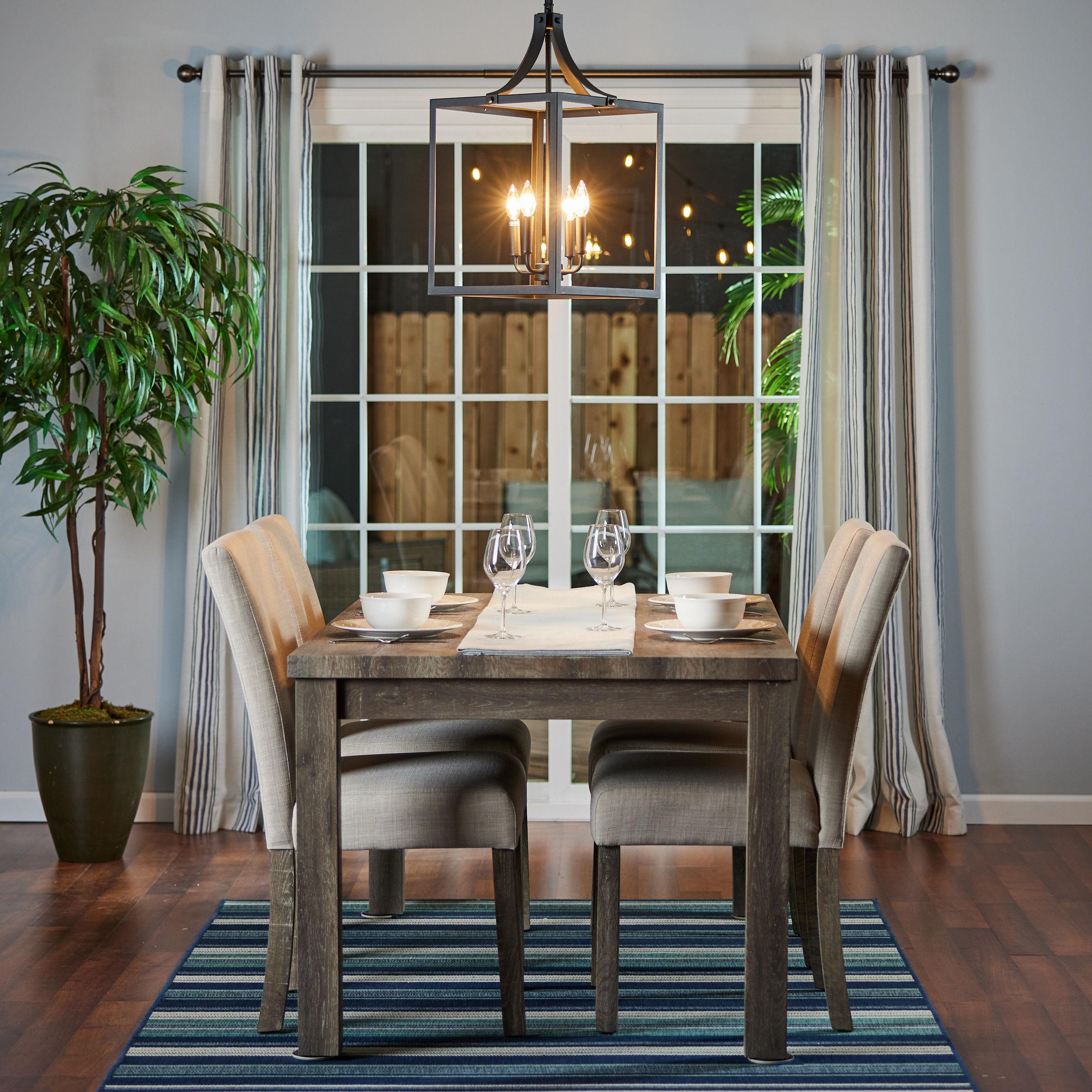 Labette 4-Light Black Hall-Foyer Hanging Pendant