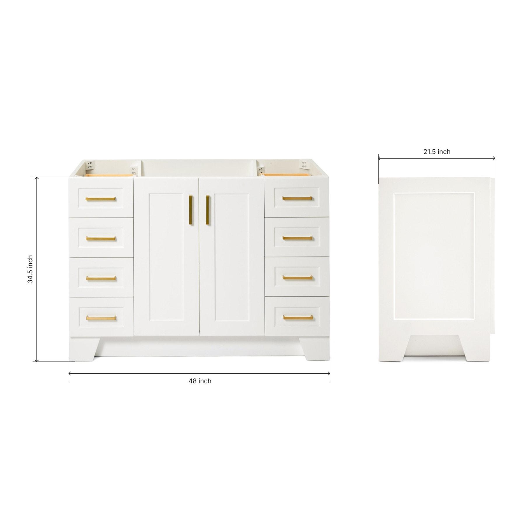 Ariel Q048s-Bc Taylor 48" Free Standing Hardwood Single Vanity Cabinet Only - White