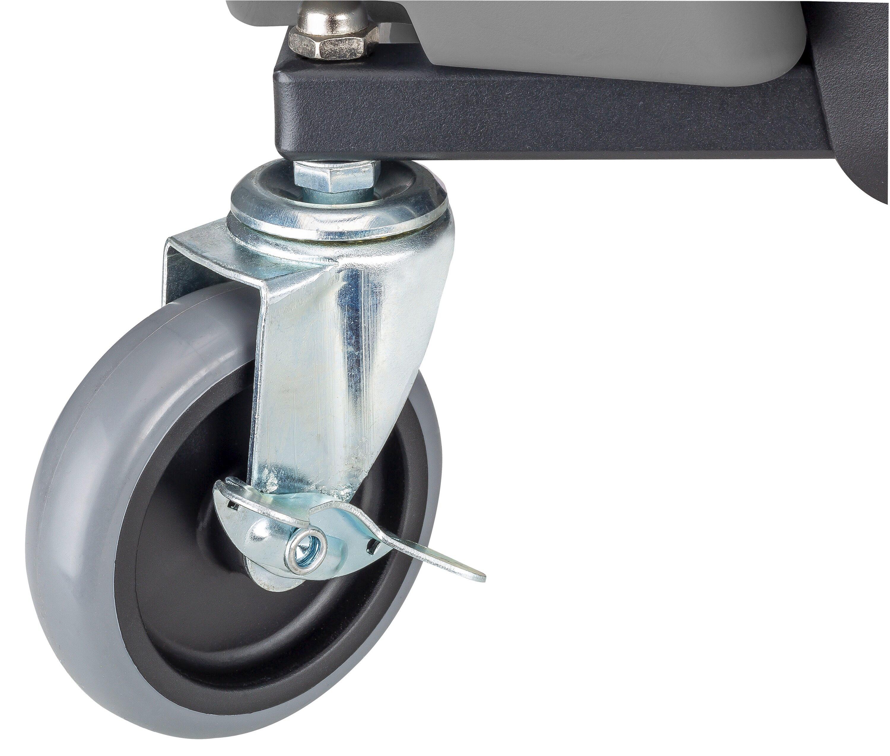 Powerbuilt Rolling Utility Seat with Side Trays and Drawer