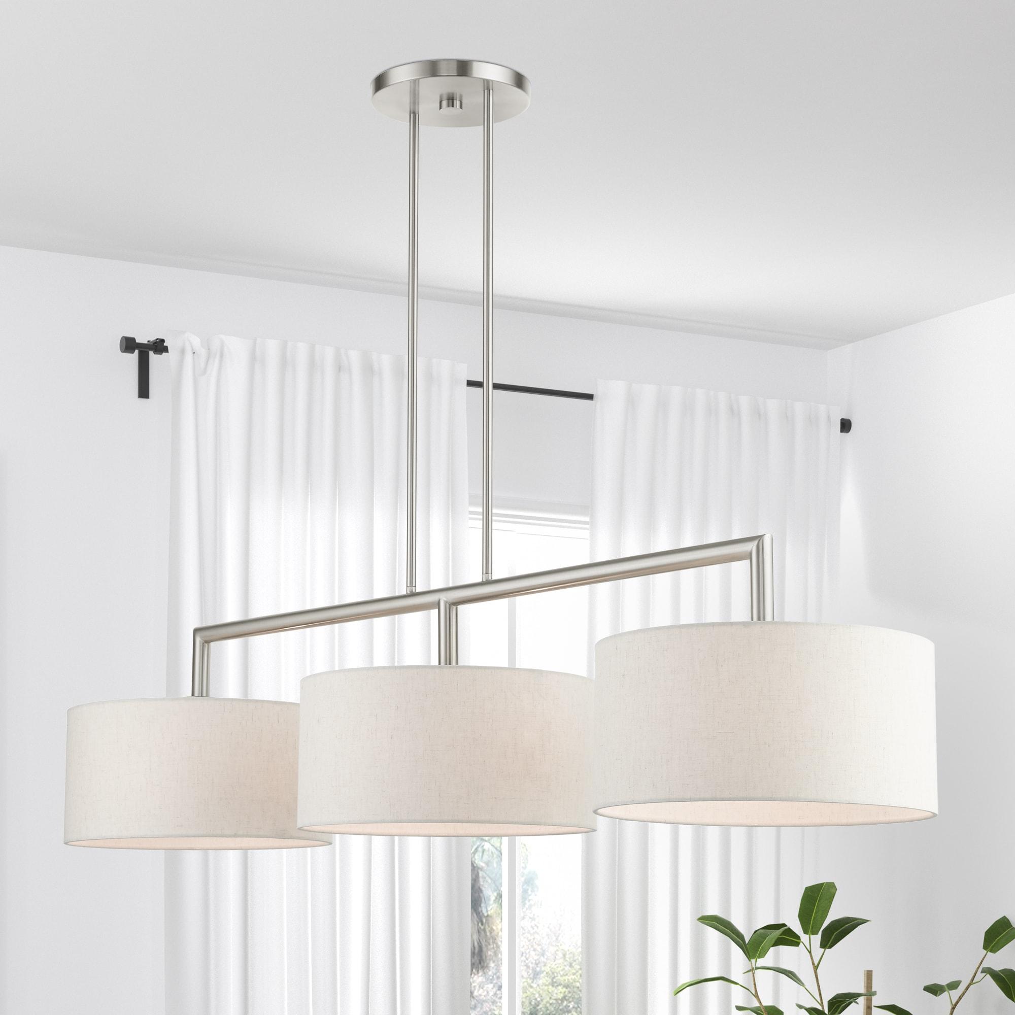 Livex Lighting Meridian 3 - Light Chandelier in  Brushed Nickel