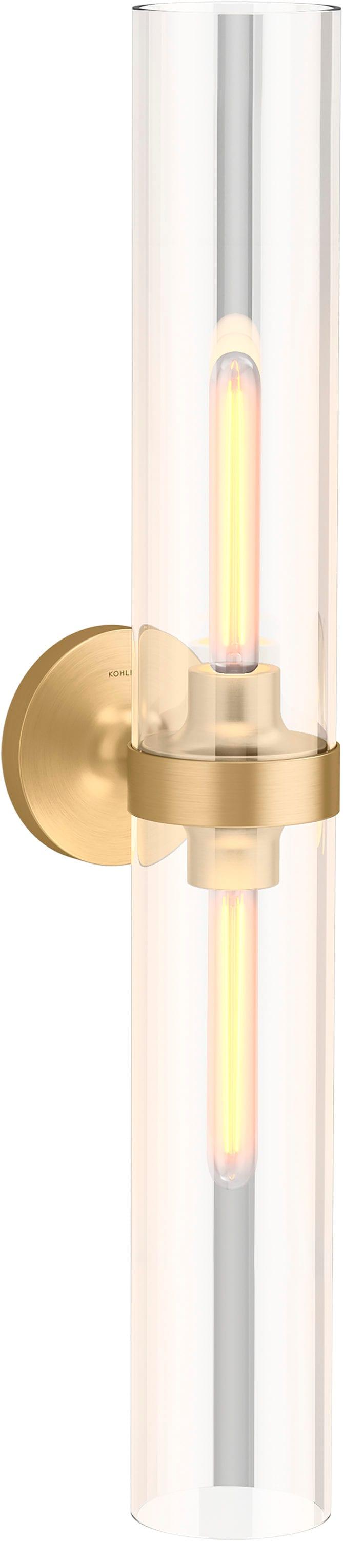 Purist™ 2 Light Indoor Bathroom Vanity Light Fixture, UL Listed