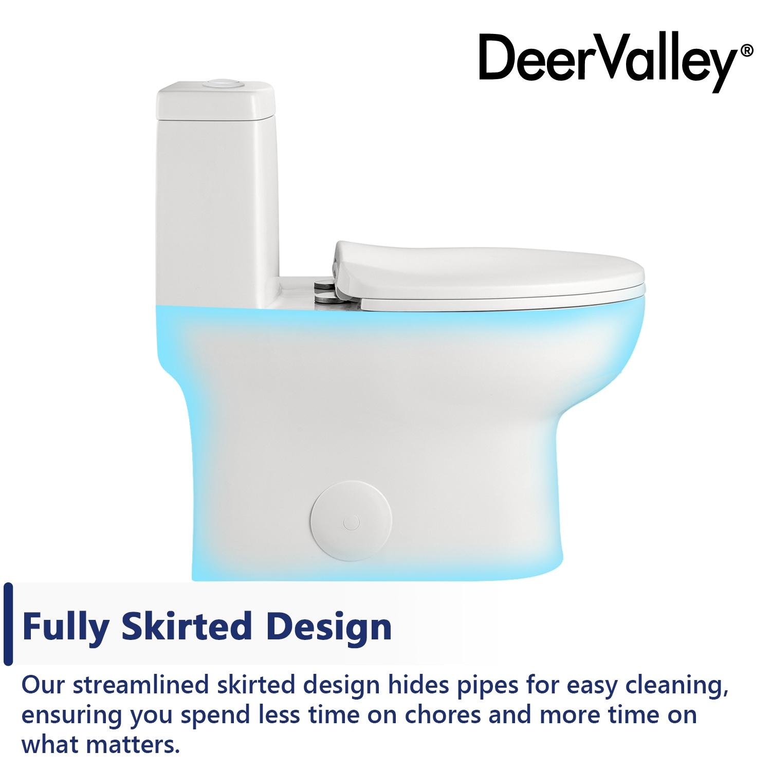 Ally Standard Bathroom Toielt, Modern Toilet with Comfort Chair Height Floor Mounted(Seat Included)