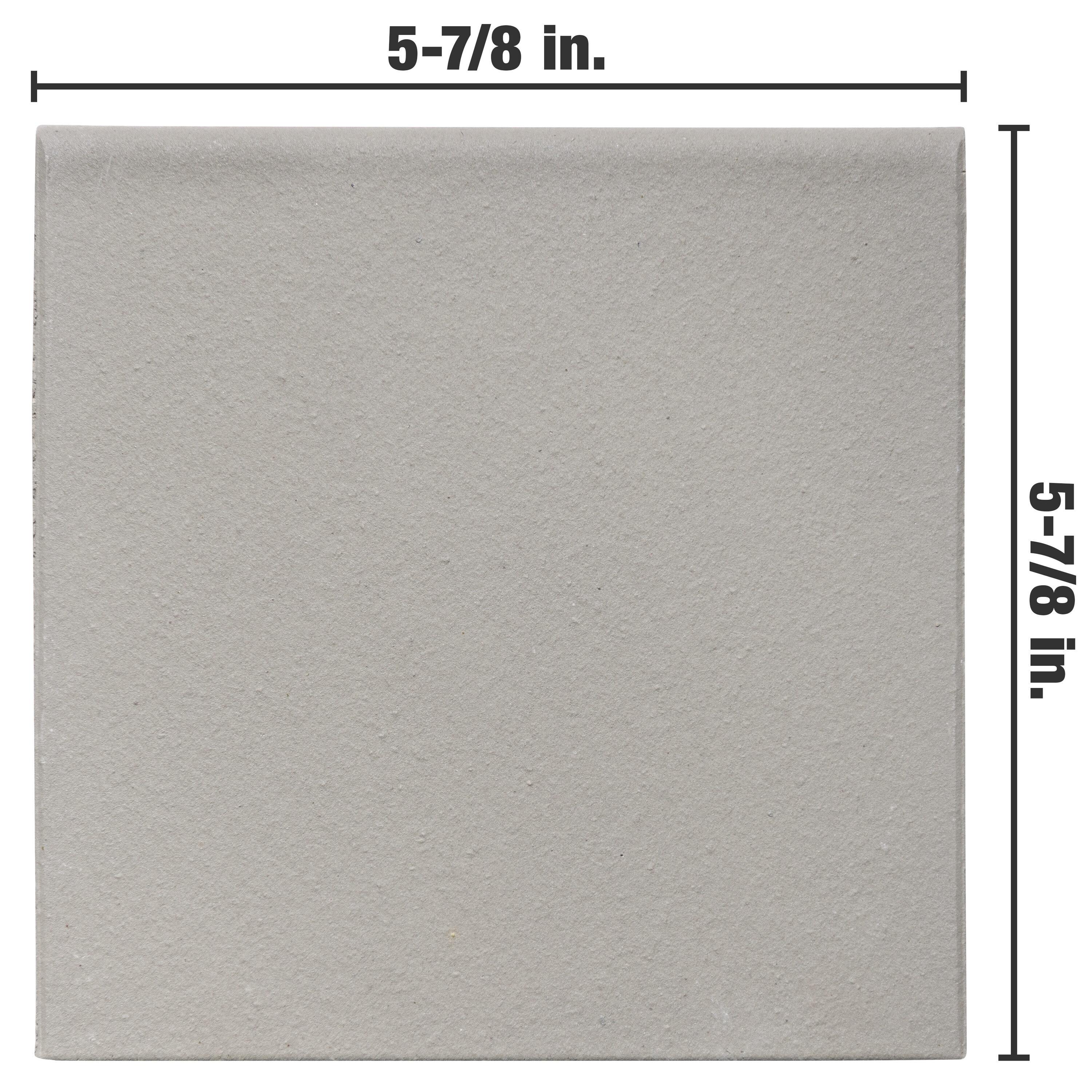 Merola Tile Quarry 6" x 6" Ceramic Bullnose Tile Trim in Gray