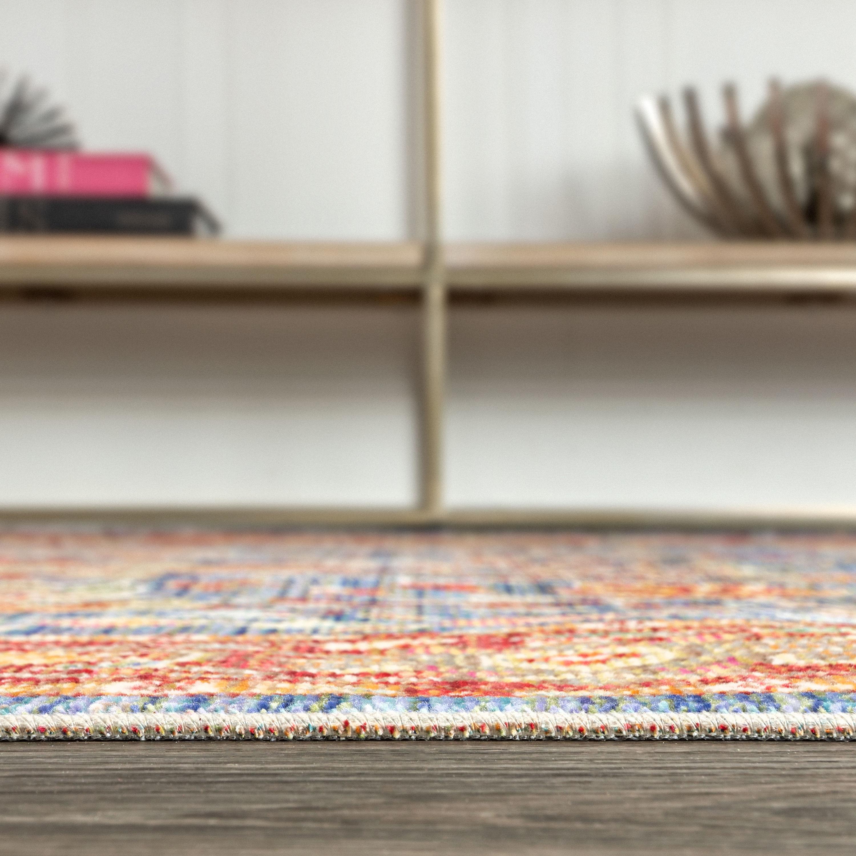 5'x8' Irving Persian Area Rug, Plum/Terracotta - JONATHAN Y