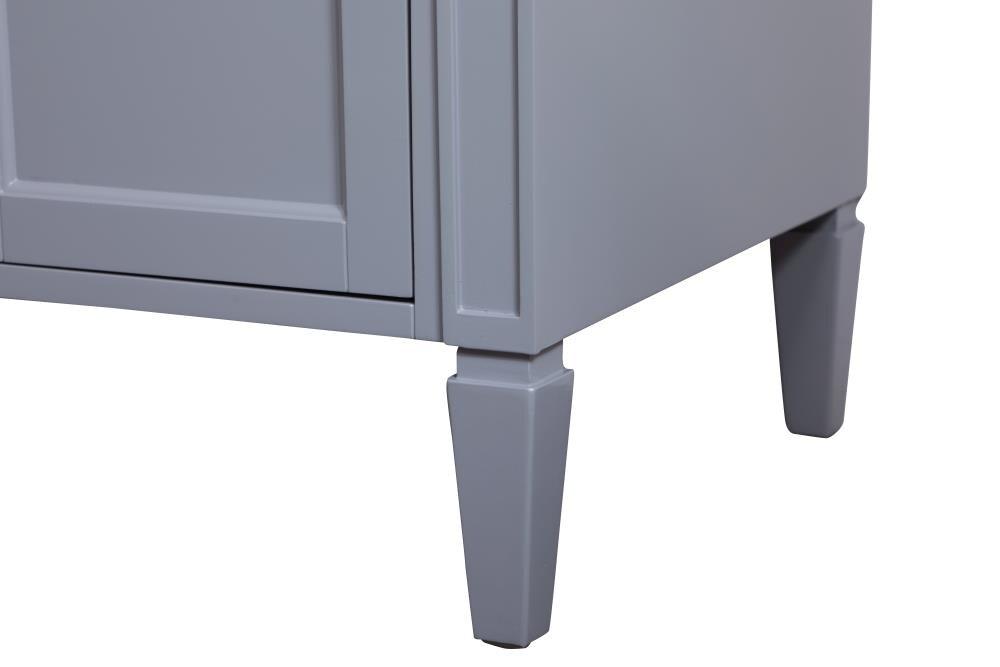 Elegant Decor Williams 30" Single Marble Top Bathroom Vanity in Gray