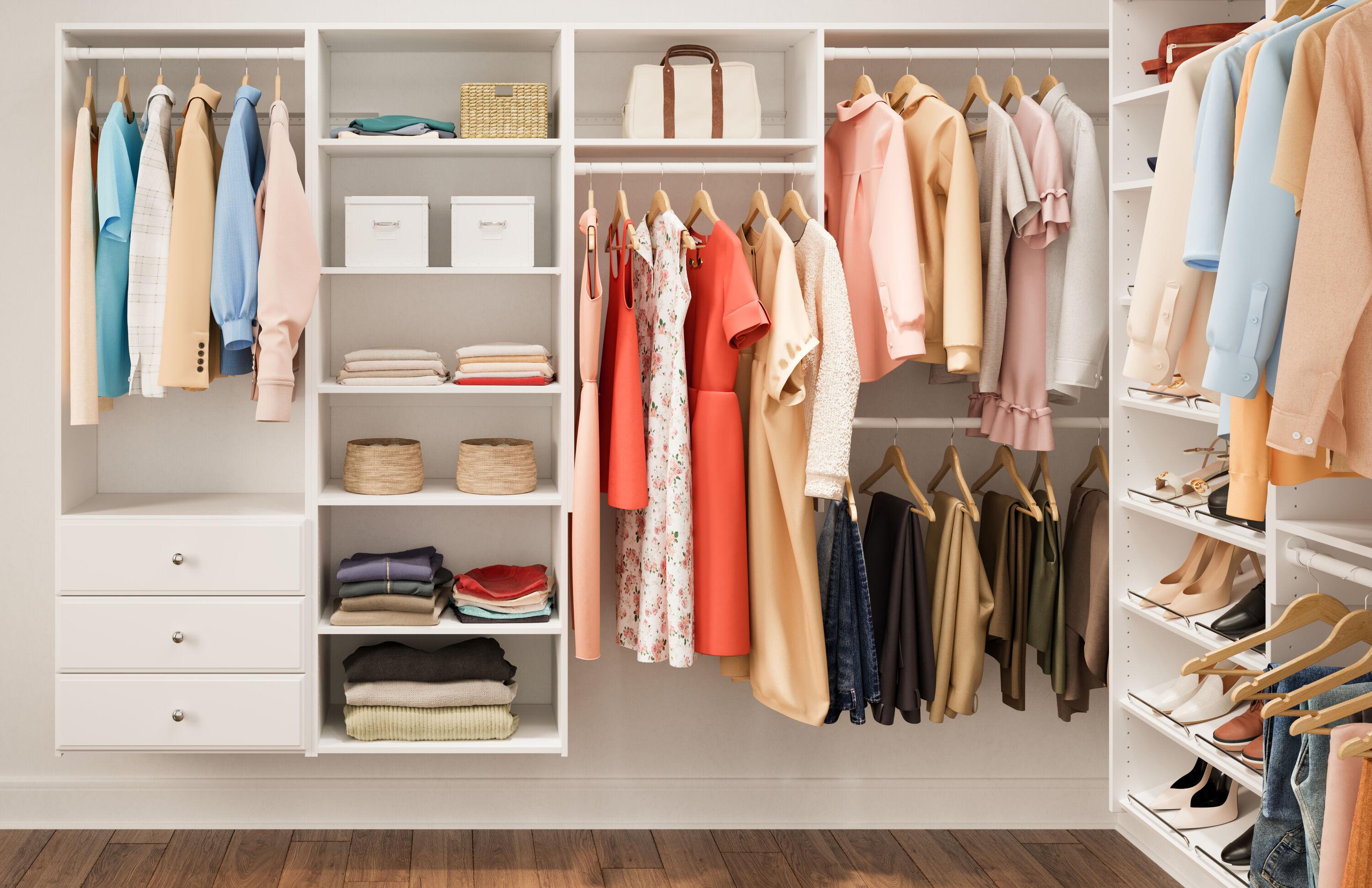 Easy Track Ph32 25-1/8" Wide Elite Closet Organizer System - White