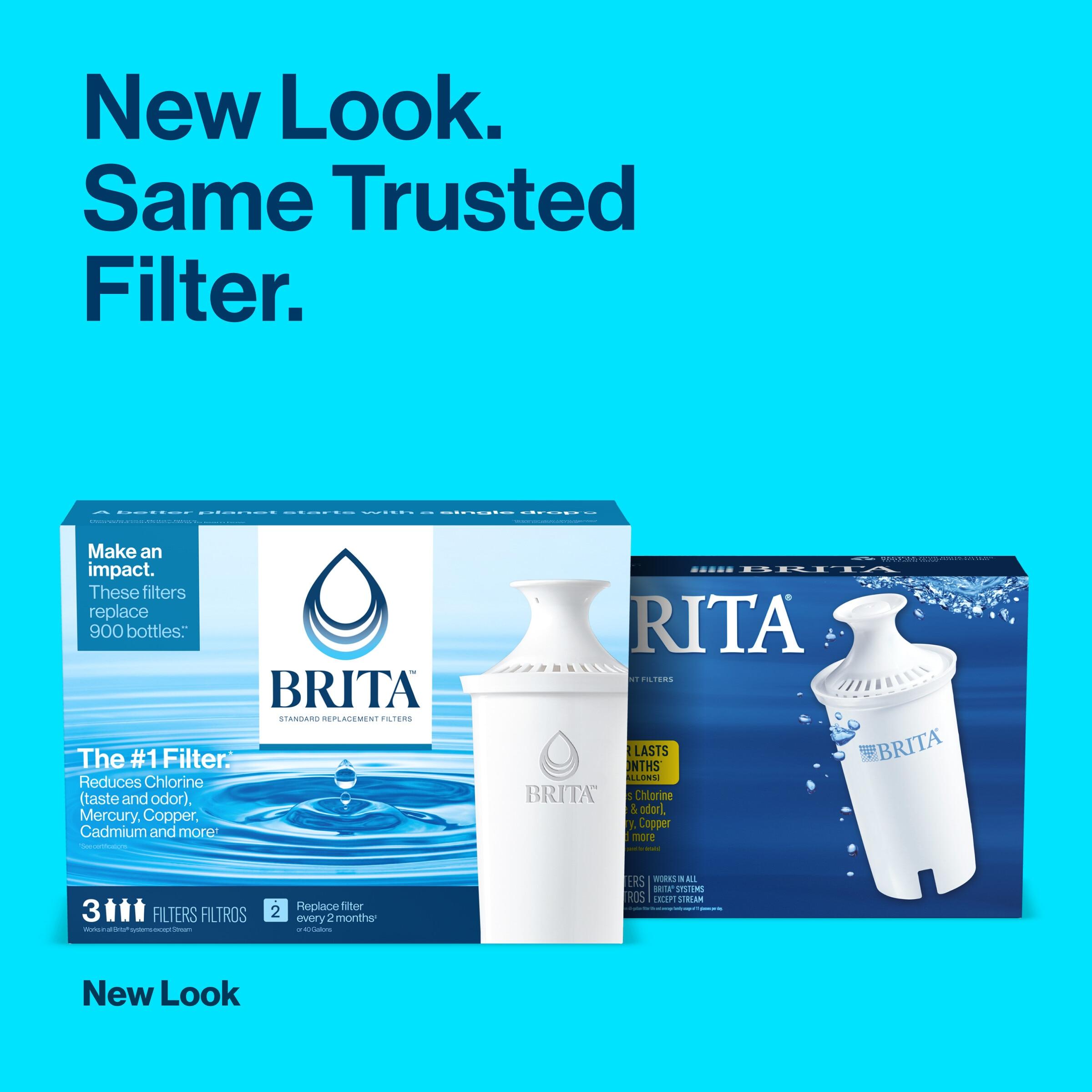 Brita Refillable Product Solutions Advanced Replacement Water Filter for Pitchers: Reduces Odors, Filters Chlorine & Heavy Metals