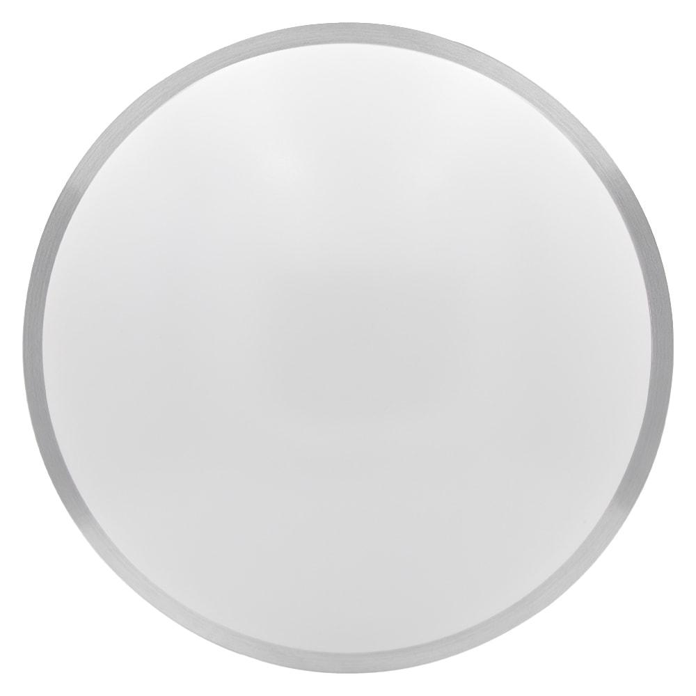 Maxxima 14 in. LED Round Flush Mount Ceiling Light Fixture, Brushed Aluminum Trim, Dimmable, 3000K Warm White, 1600 Lumens