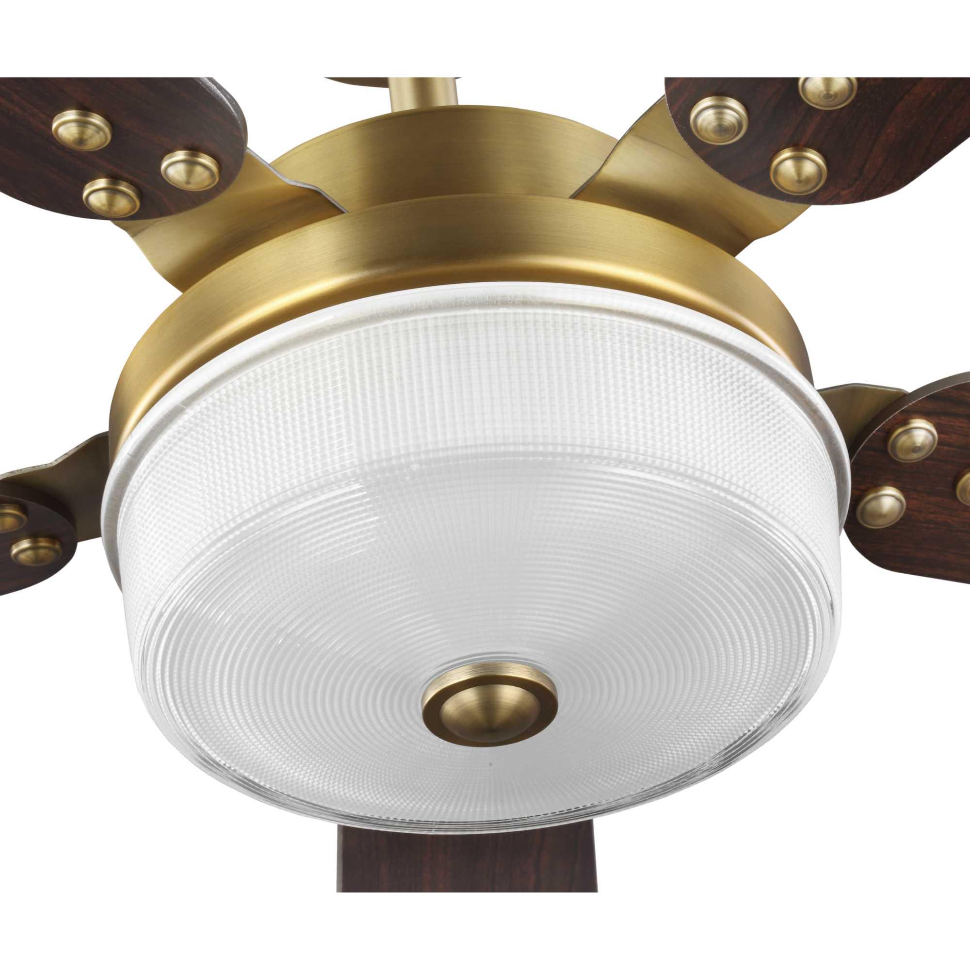 Progress Lighting Tempt 52 Tempt 52" 5 Blade Led Indoor Ceiling Fan - Brass