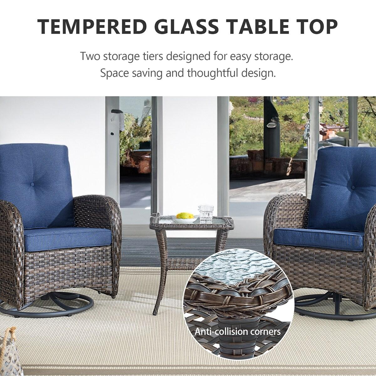 POCASSY Wicker Outdoor Glider