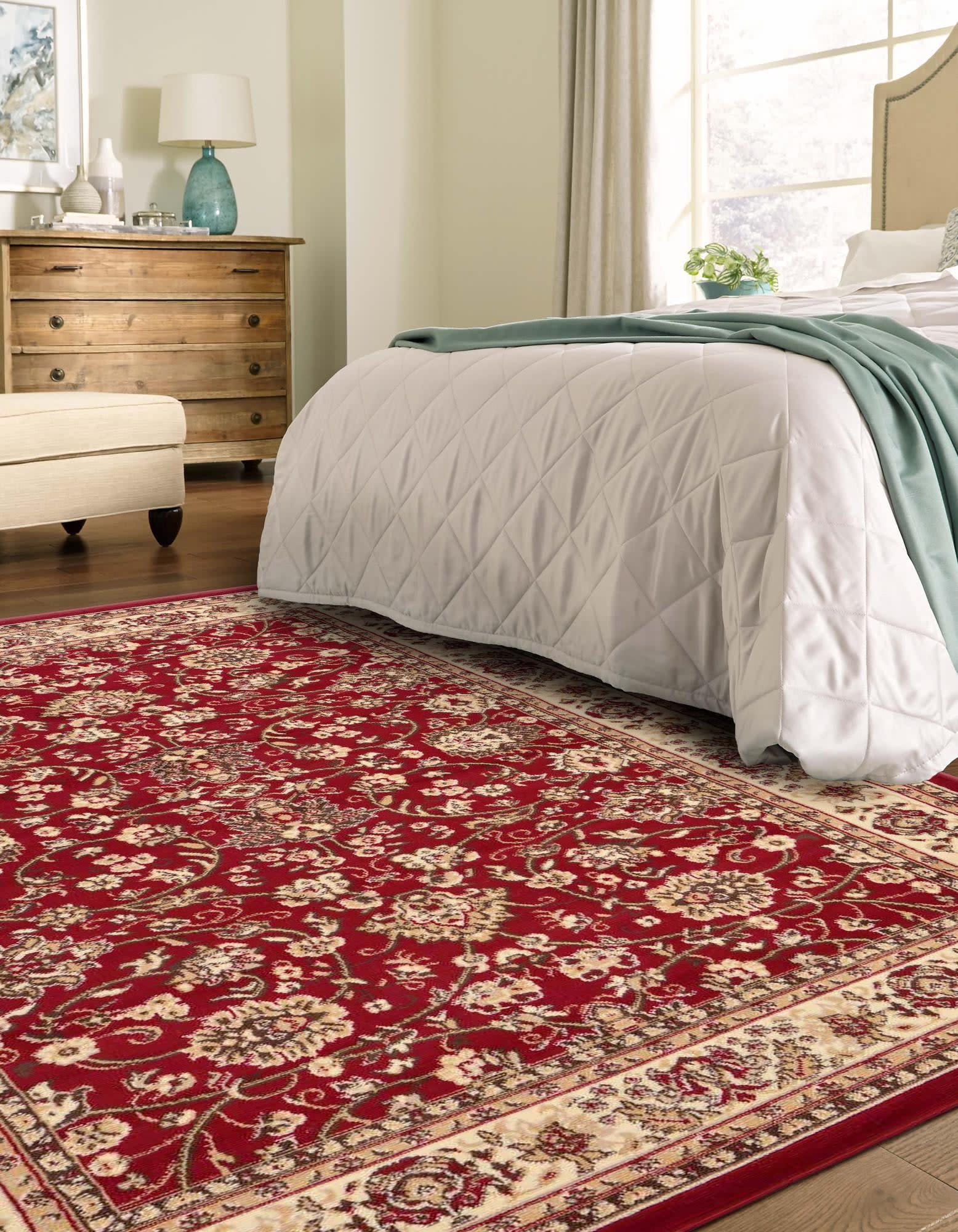 Unique Loom 6' 0 x 9' 0 Sialk Hill Washington Burgundy Area Rug