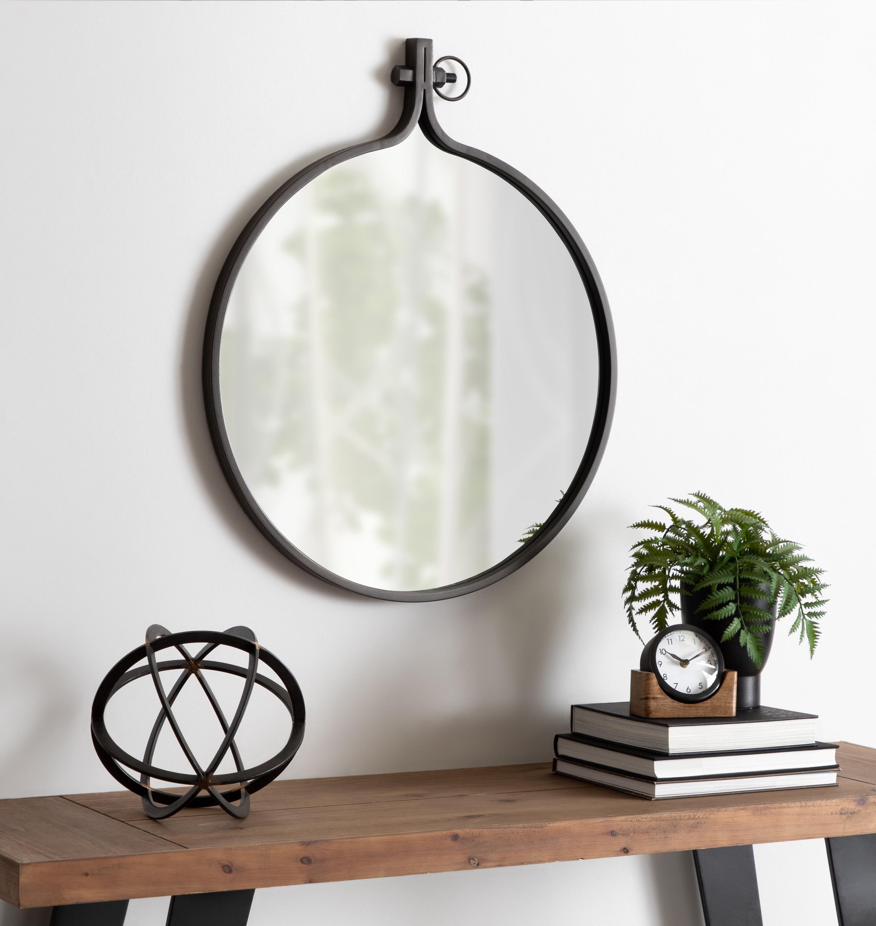 23.5" x 28.5" Yitro Irregular Wall Mirror Gray - Kate & Laurel All Things Decor