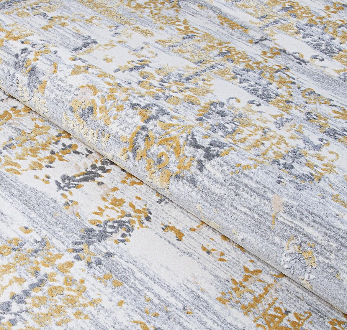Calinda Samovar Gold-Silver-Ivory Area Rug - Multiple Sizes