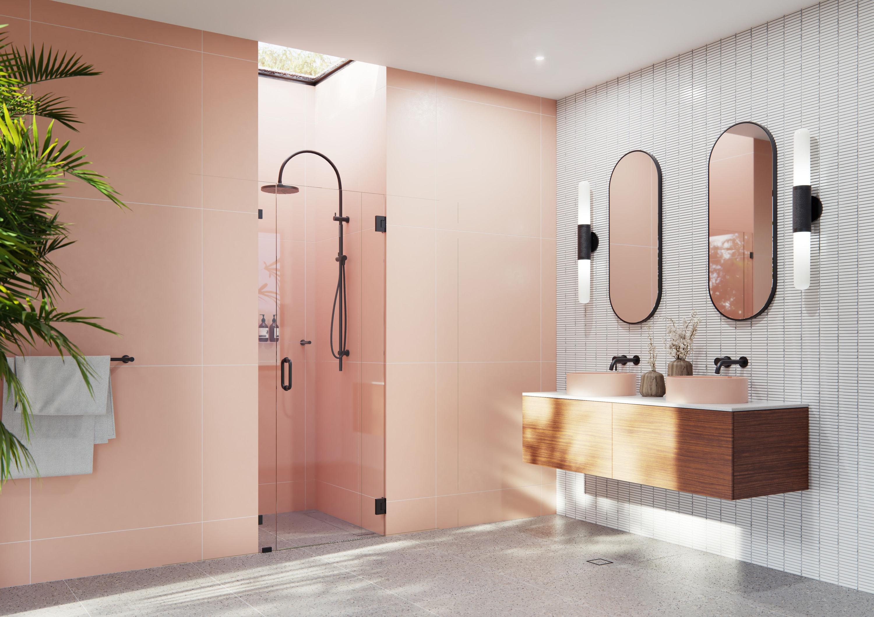 Illume 32 in. x 78 in. Fully Frameless Wall Hinge Shower Door