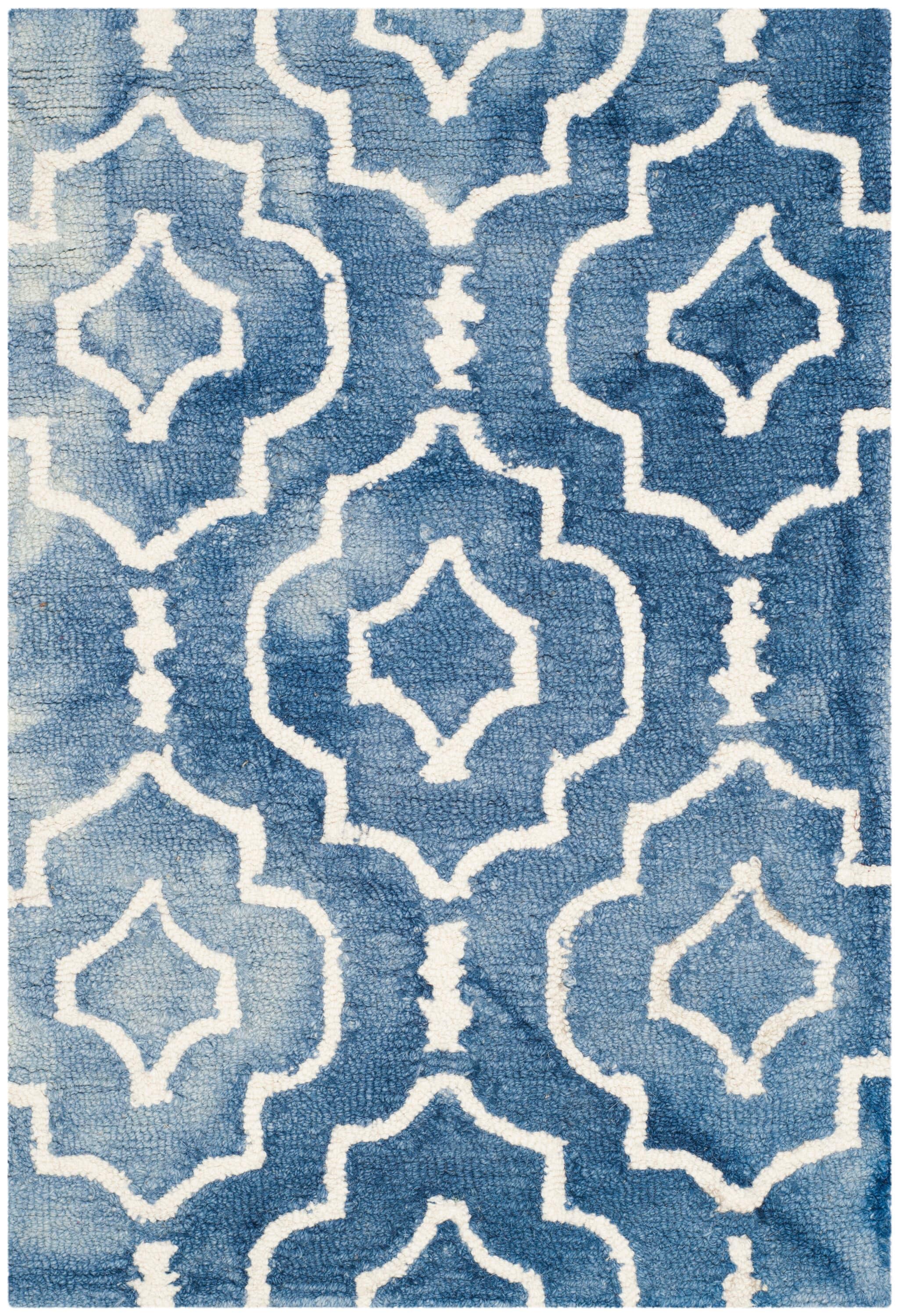 Dip Dye DDY538 Hand Tufted Indoor Accent Rug - Blue/Ivory - 2'x3' - Safavieh