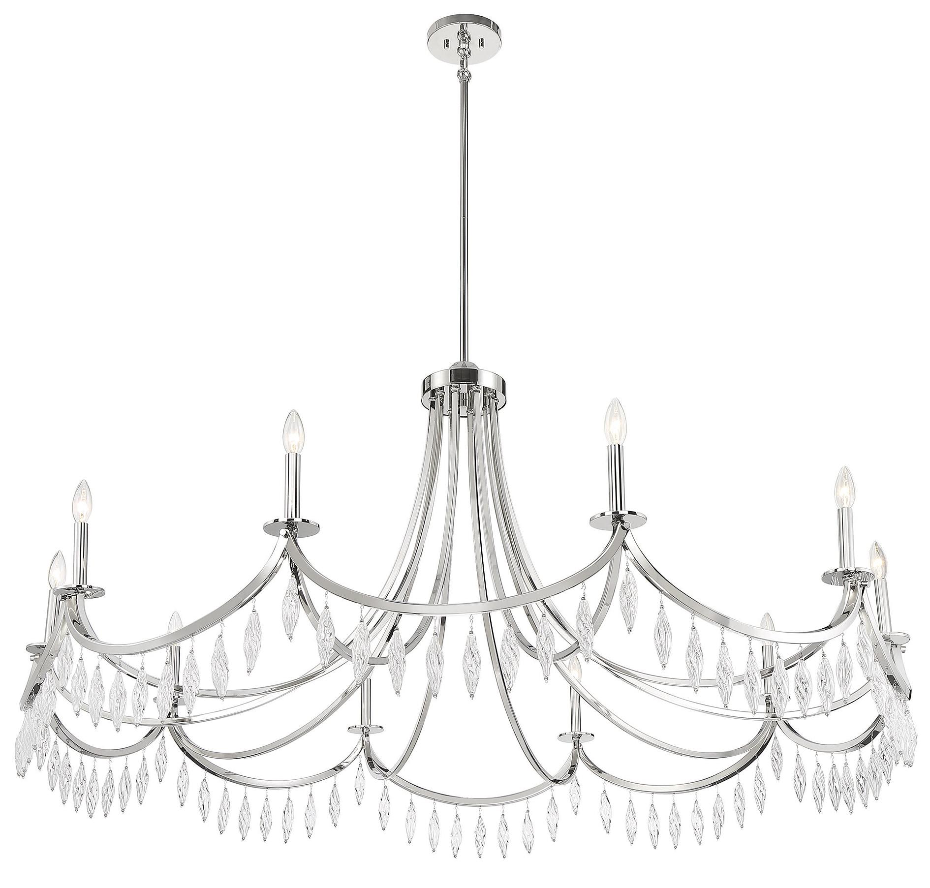 Kameron 10-Light Chandelier in Polished Nickel