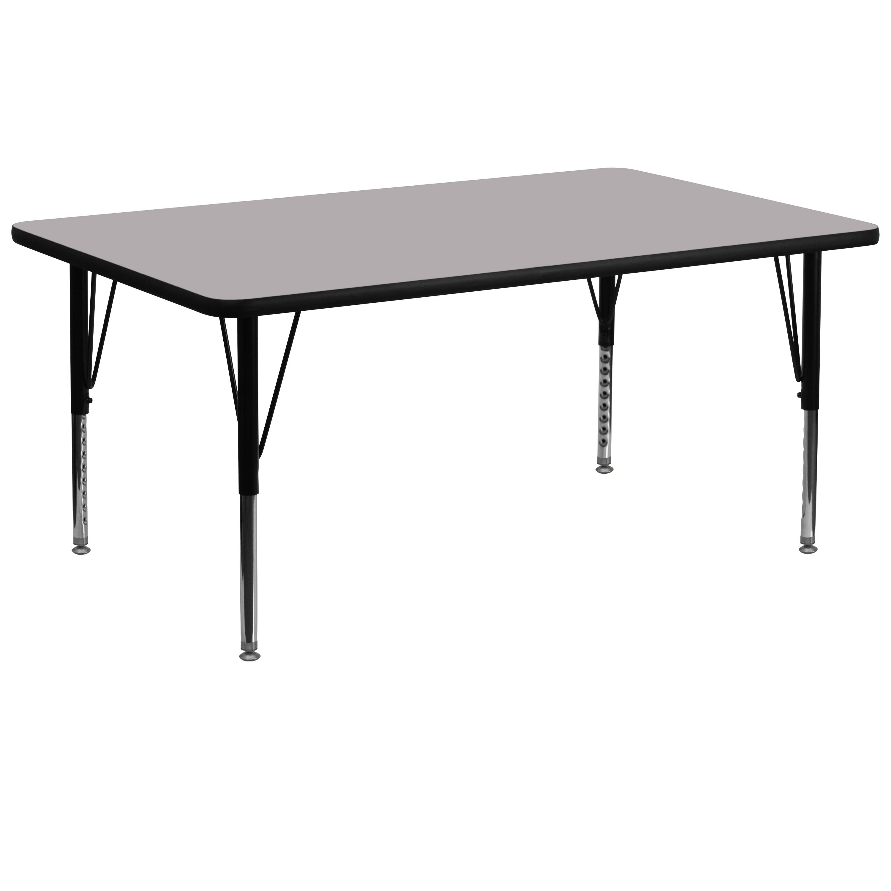 Goddard 24''W x 48''L Rectangular HP Laminate Activity Table - Adjustable Legs
