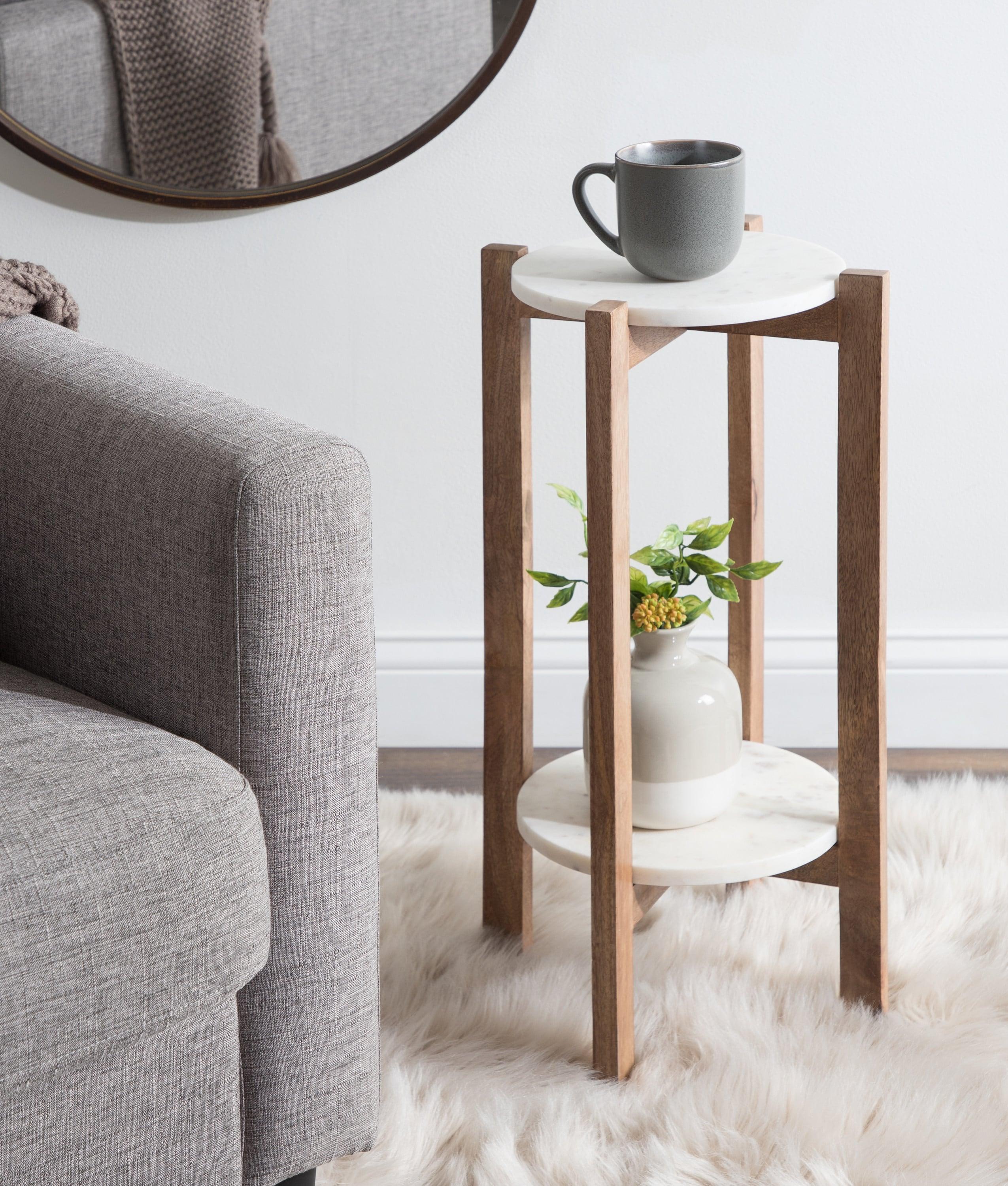 Kate and Laurel Moxley Square Wood Tea Table, 12x12x24, Natural