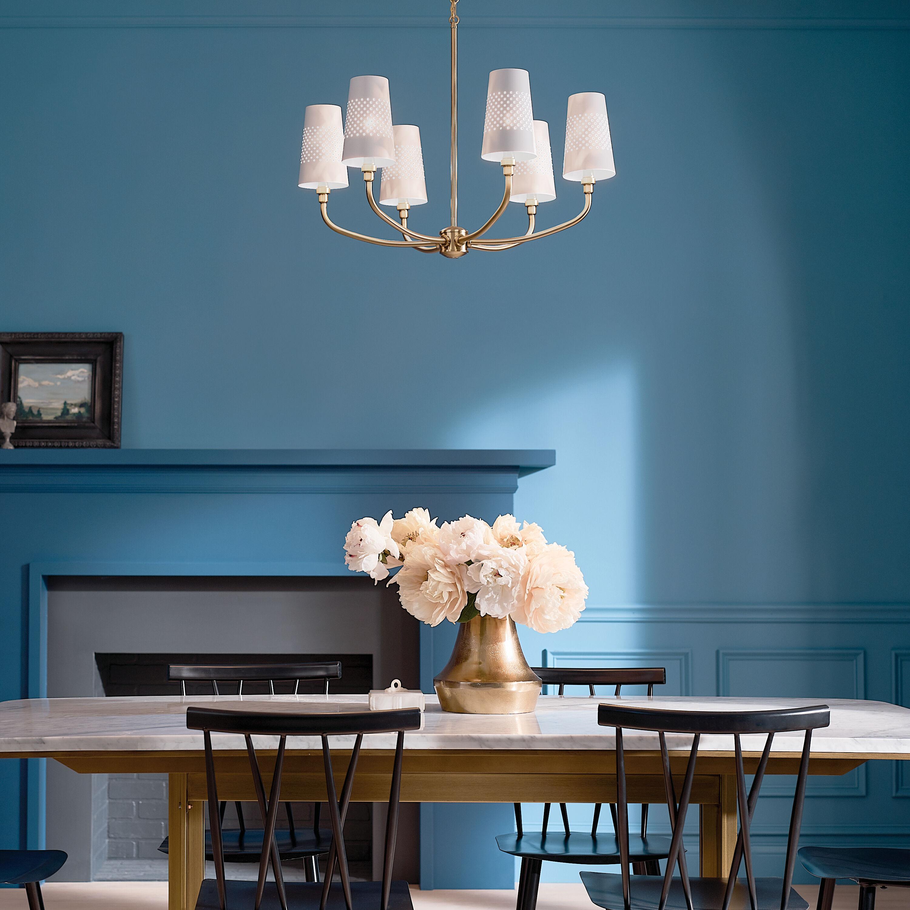 Kichler Lighting Adeena 6 - Light Chandelier in  Brushed Natural Brass