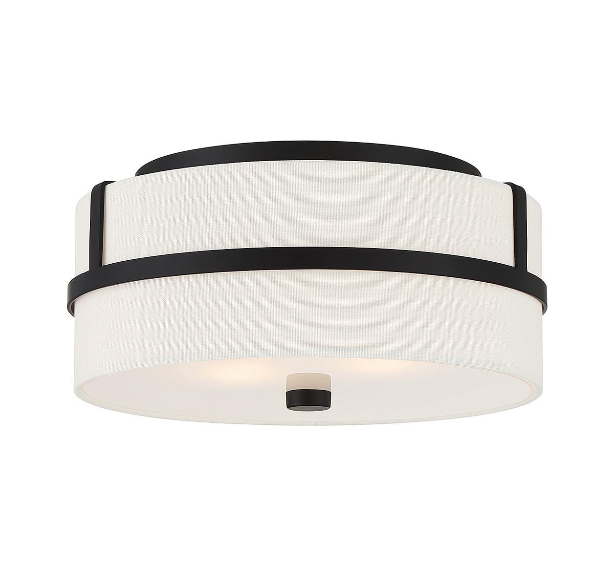 Trade Winds Lighting 2-Light Ceiling Light In Matte Black