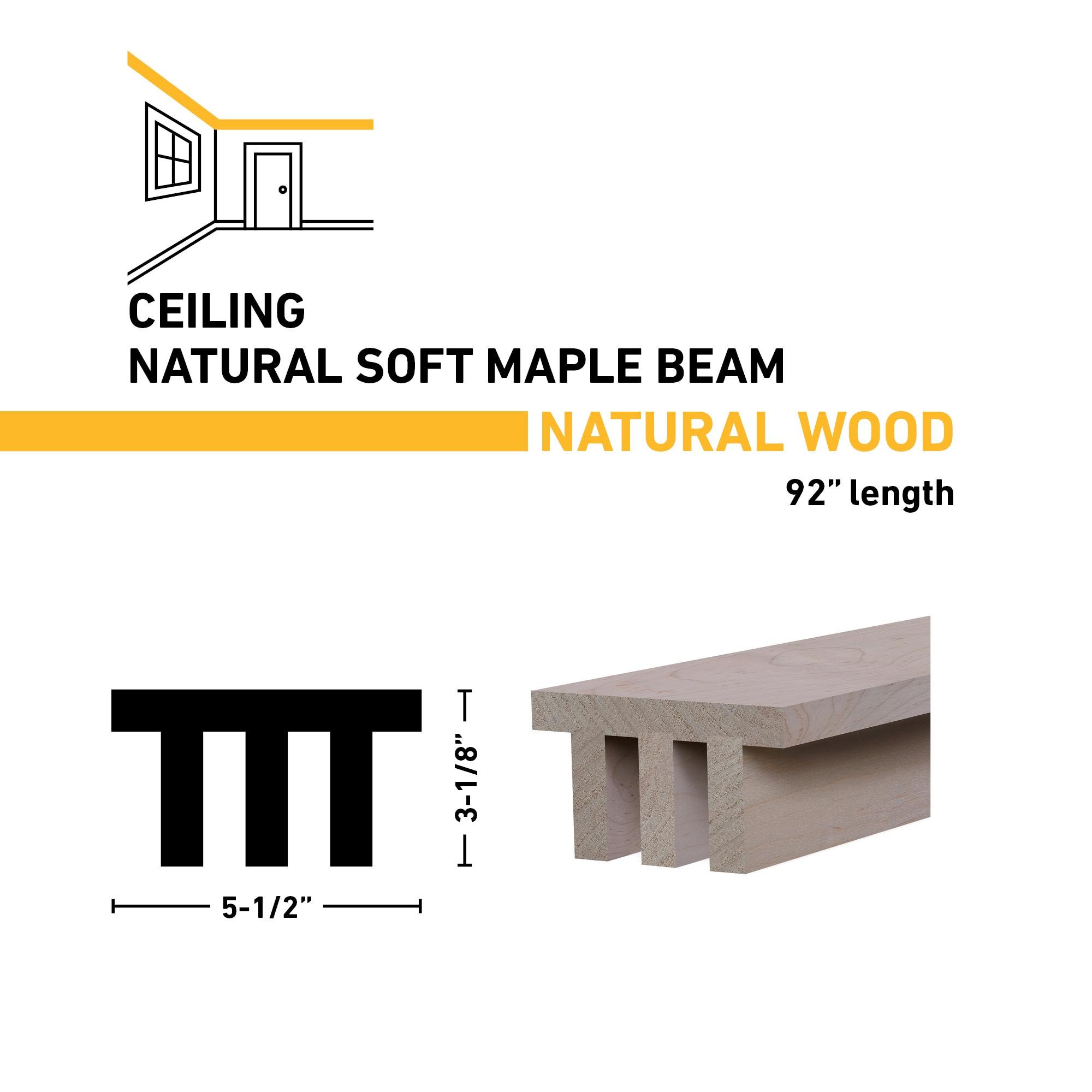 Natural Industrial Slat Beam 5-1/2"X3-1/8"X92"