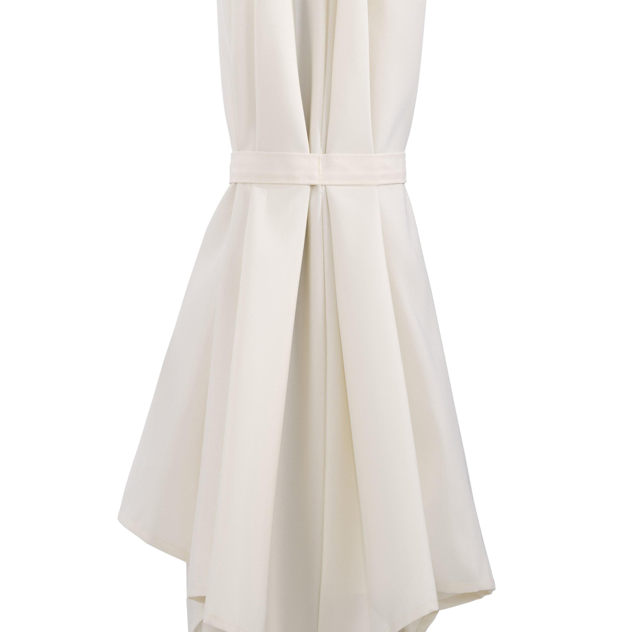 8.5'ft. Steel Market Half Patio Umbrella in Off White