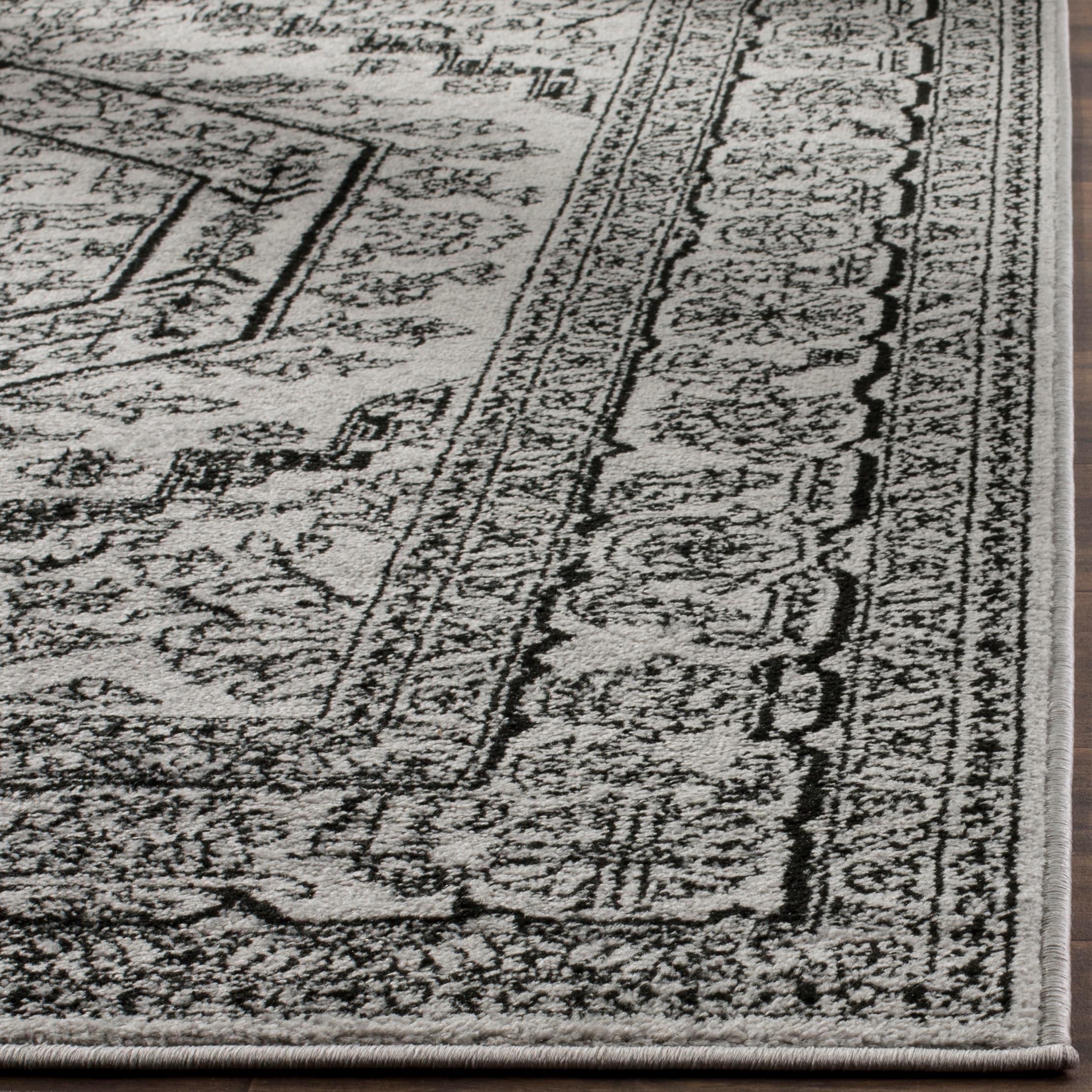 SAFAVIEH Adirondack Xavier Traditional Area Rug, Silver/Black, 9' x 12'