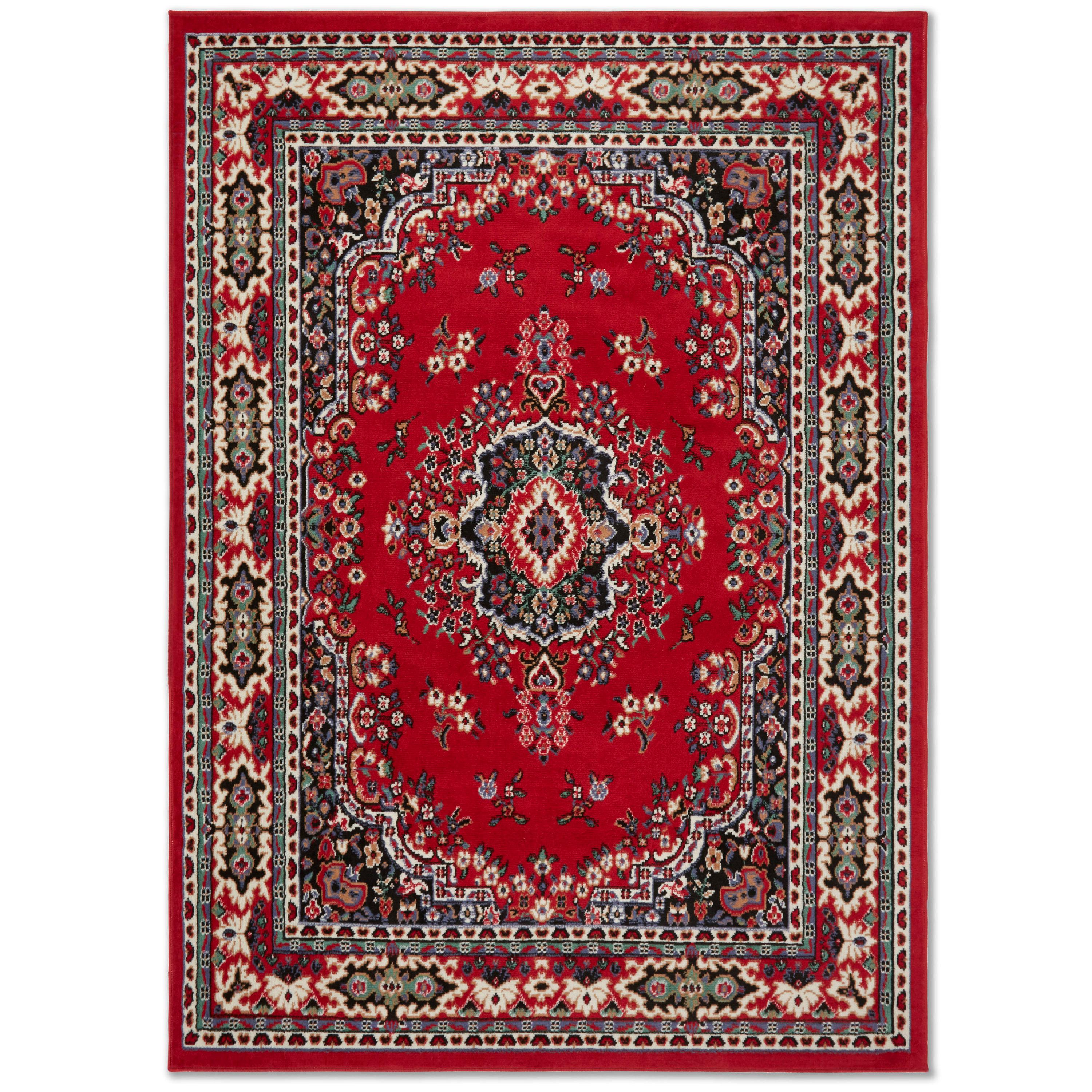 Home Dynamix Premium Sakarya Traditional Medallion Area Rug, Red/Black, 9'2"x12'5"