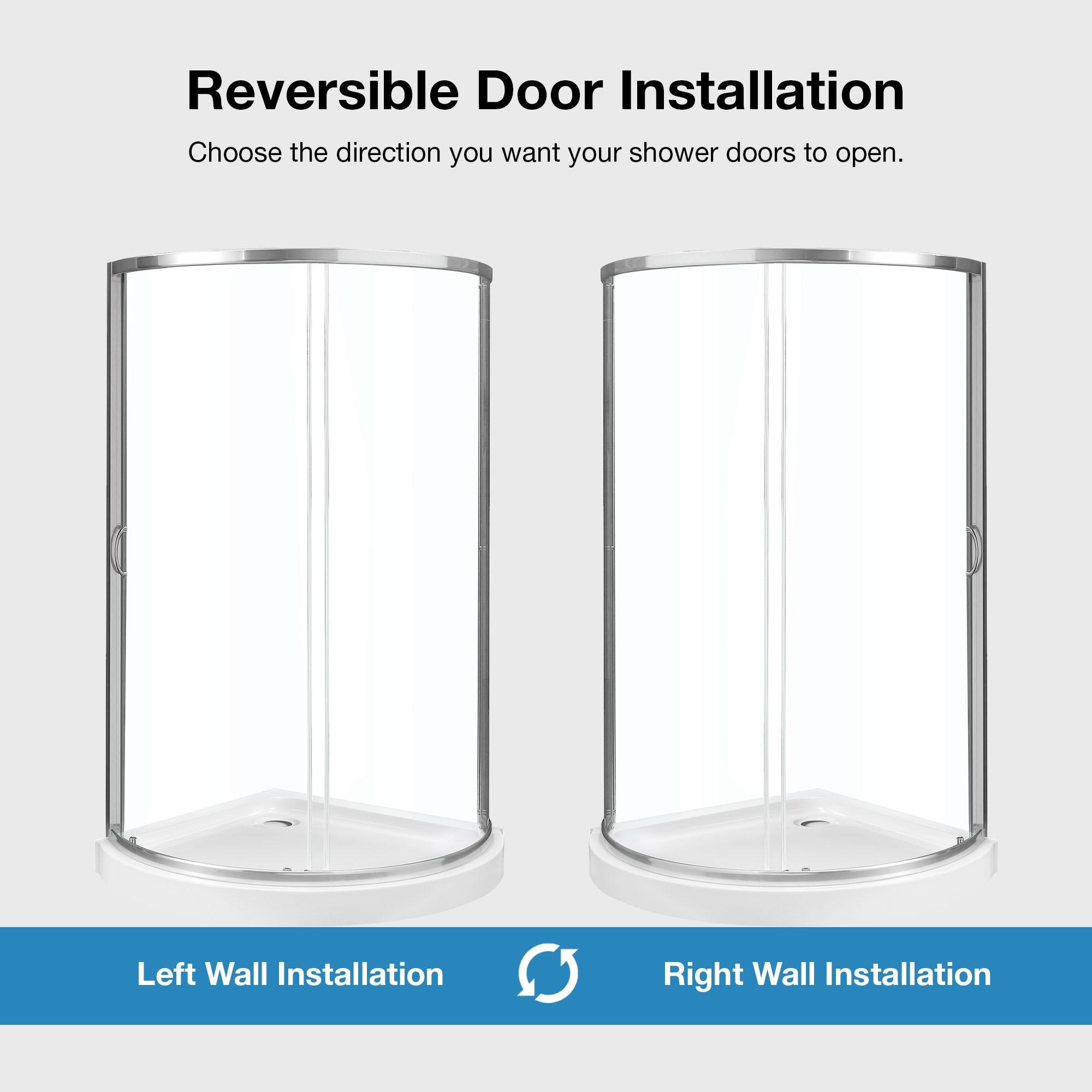 OVE Decors Breeze 44 in. Round Shower Kit w/ Clear, Base