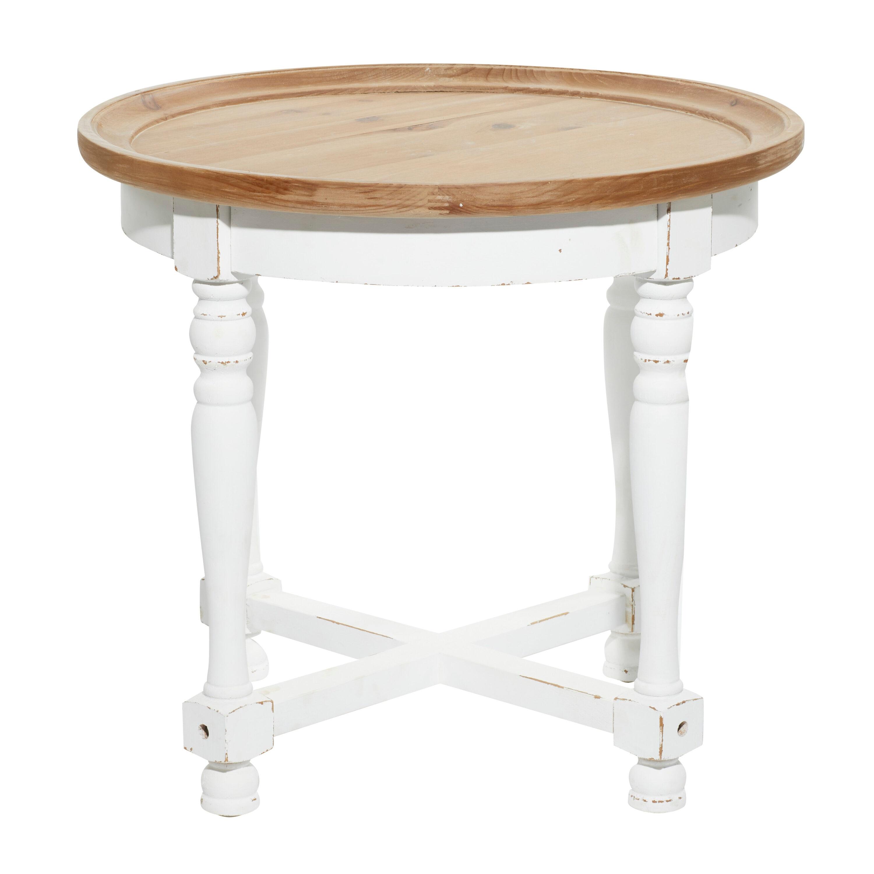 Country Cottage Wood Accent Table White - Olivia & May